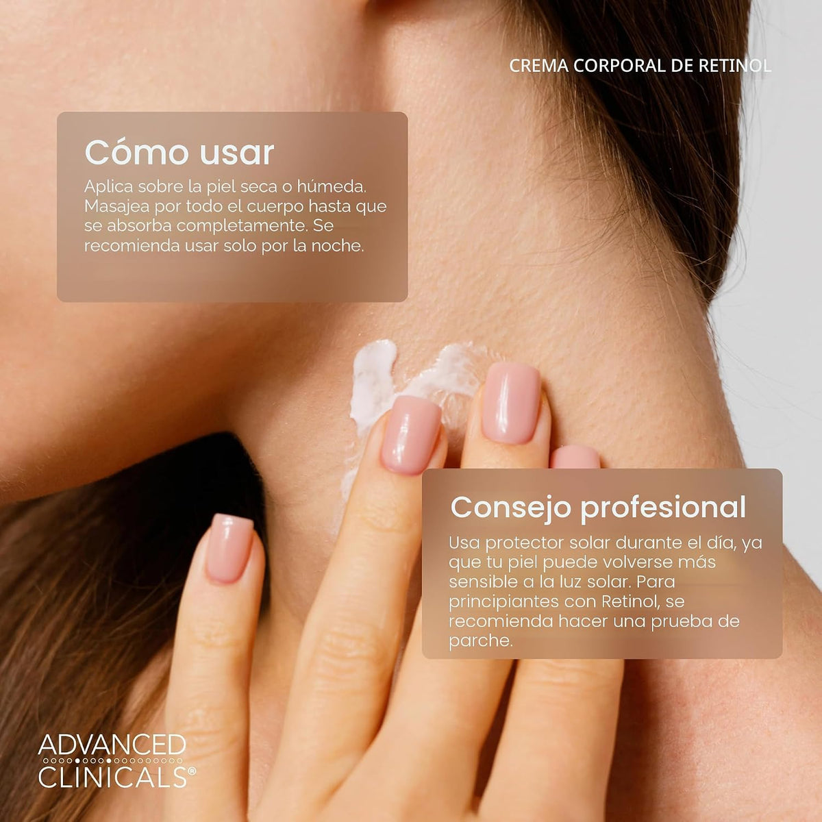Advanced Clinicals - Loción corporal con retinol y crema hidratante...
