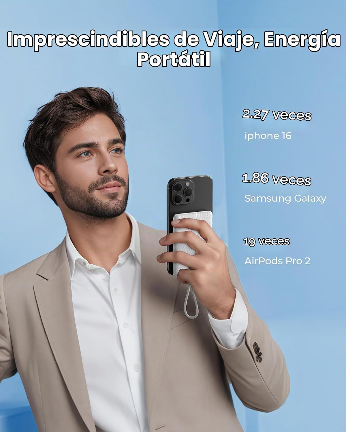 Cargador portátil 10000mAh, banco de energía ultra delgado de carga...