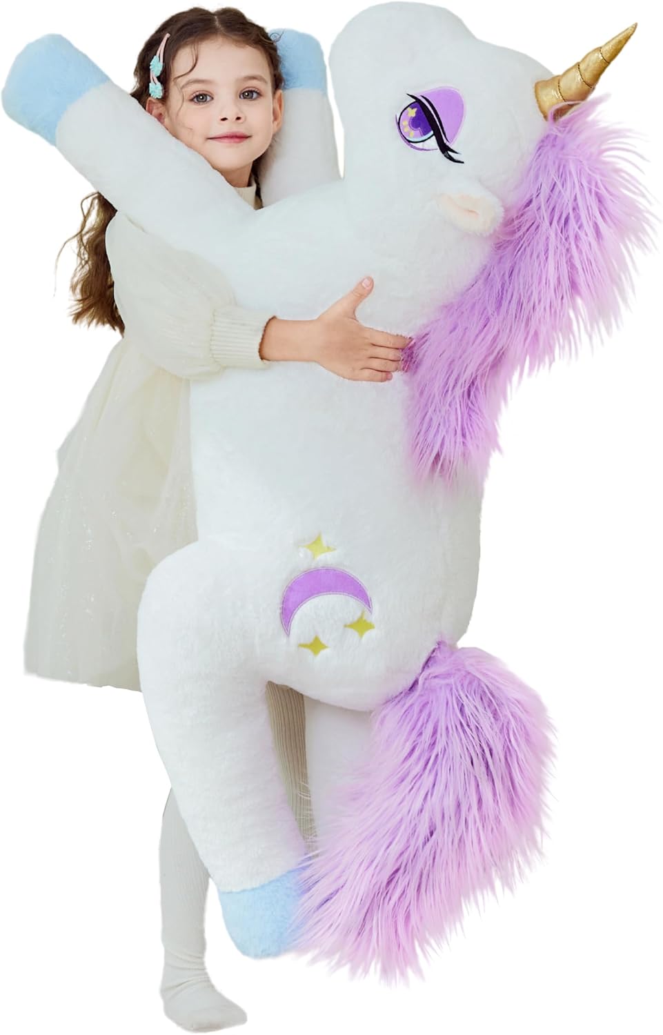 IKASA Animal de peluche gigante de unicornio suave, juguetes grande...