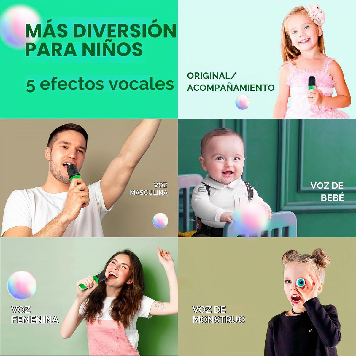 YLL Mini Máquina de Karaoke para Niños y Adultos, Altavoz Bluetooth...