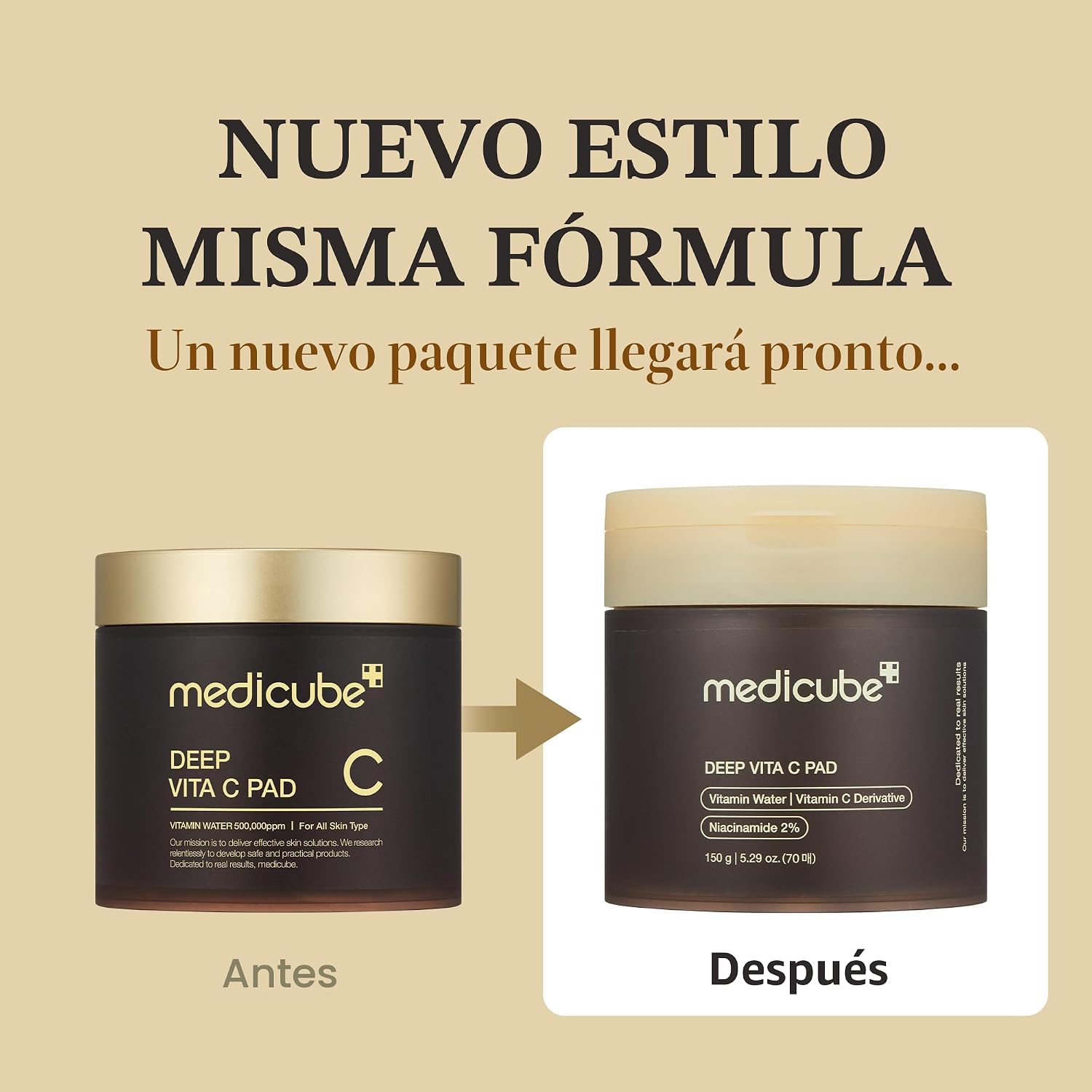 medicube Toner Pads Deep Vita C - Almohadilla de tóner facial para...