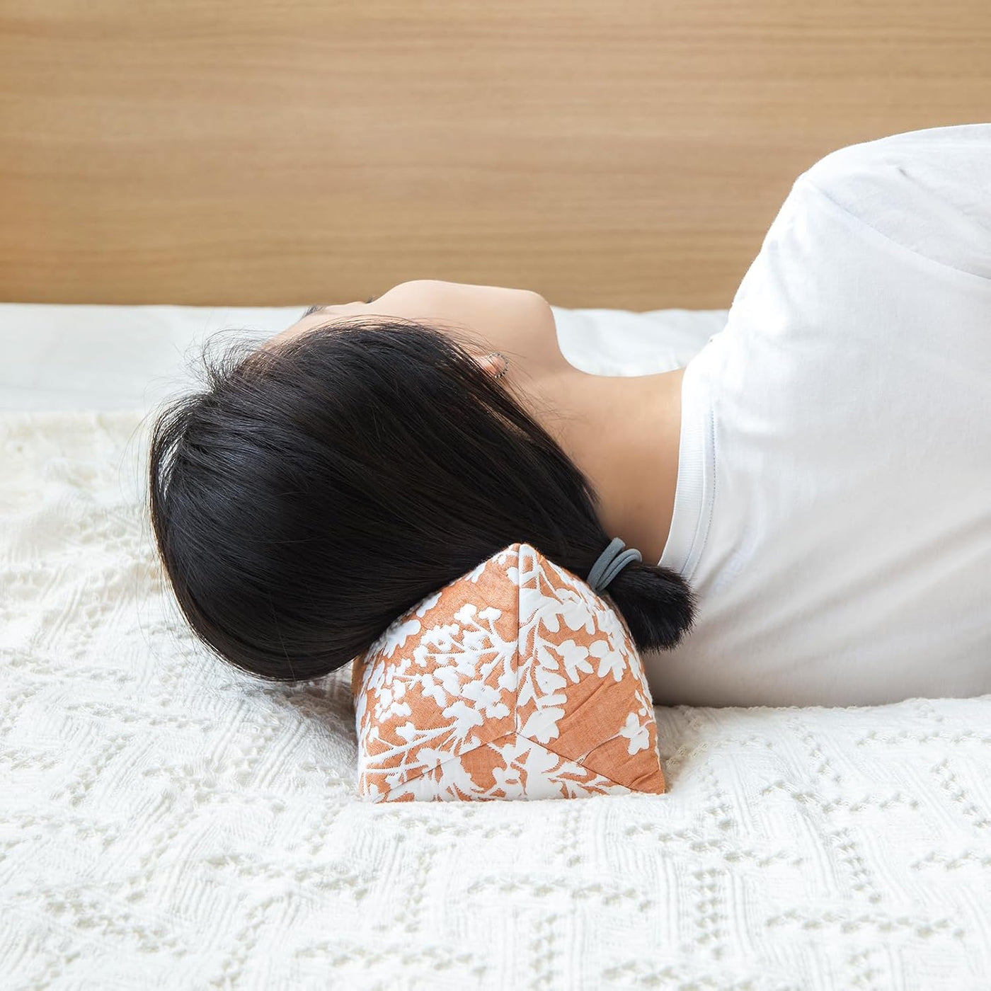 Almohada de apoyo para el cuello de trigo sarraceno, almohada cilín...