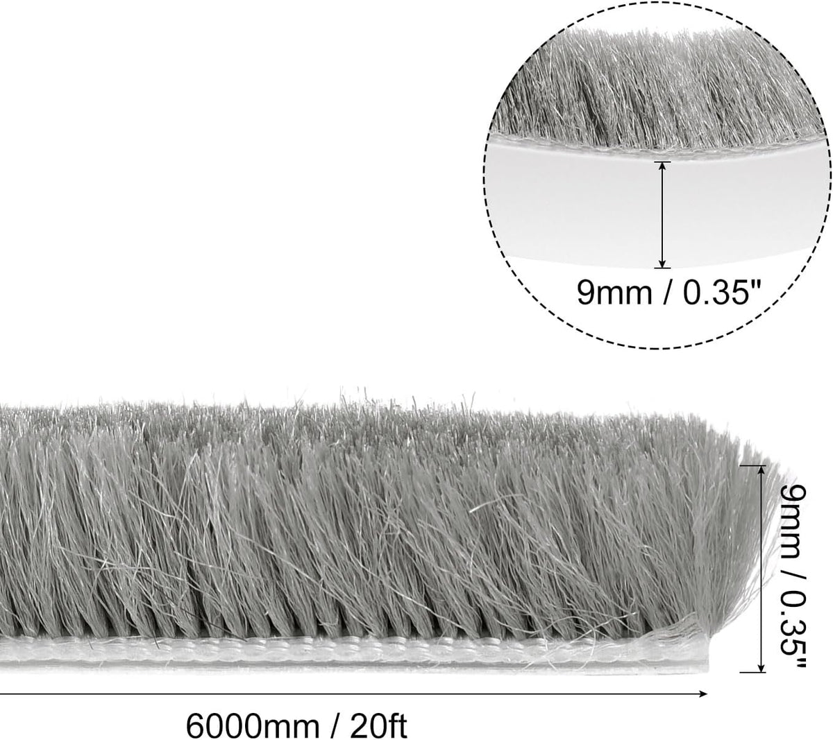 uxcell Burlete de agua, 20 pies de largo x 0.35 pulgadas de ancho x...
