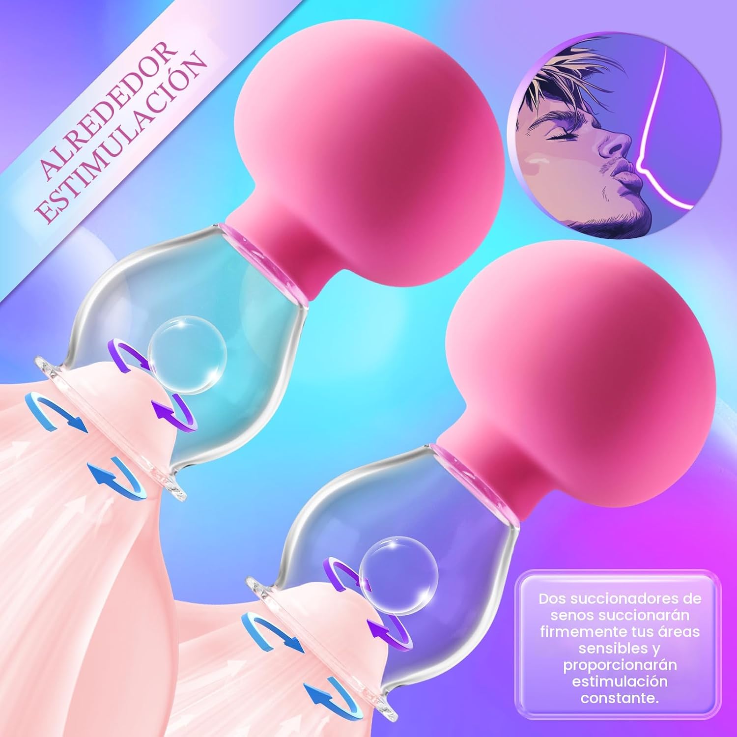 Nipple Sucker - Juguete sexual para adultos, 1 par de juguetes para...