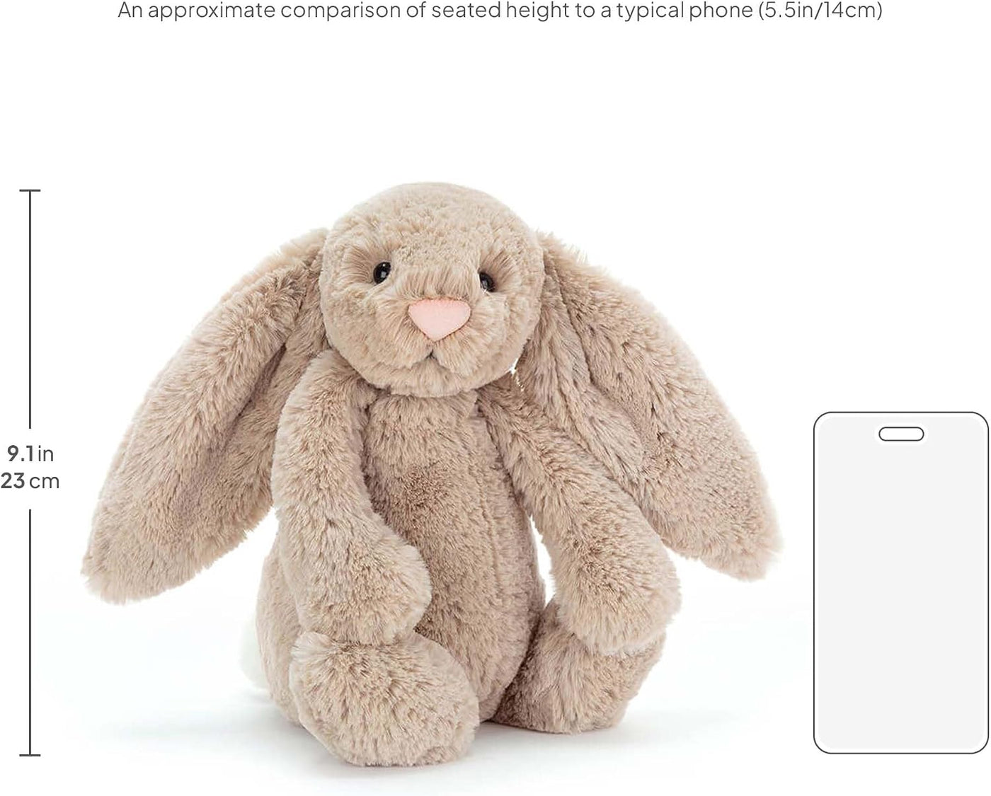 Conejo tímido de color beige de Jellycat, Beige medio