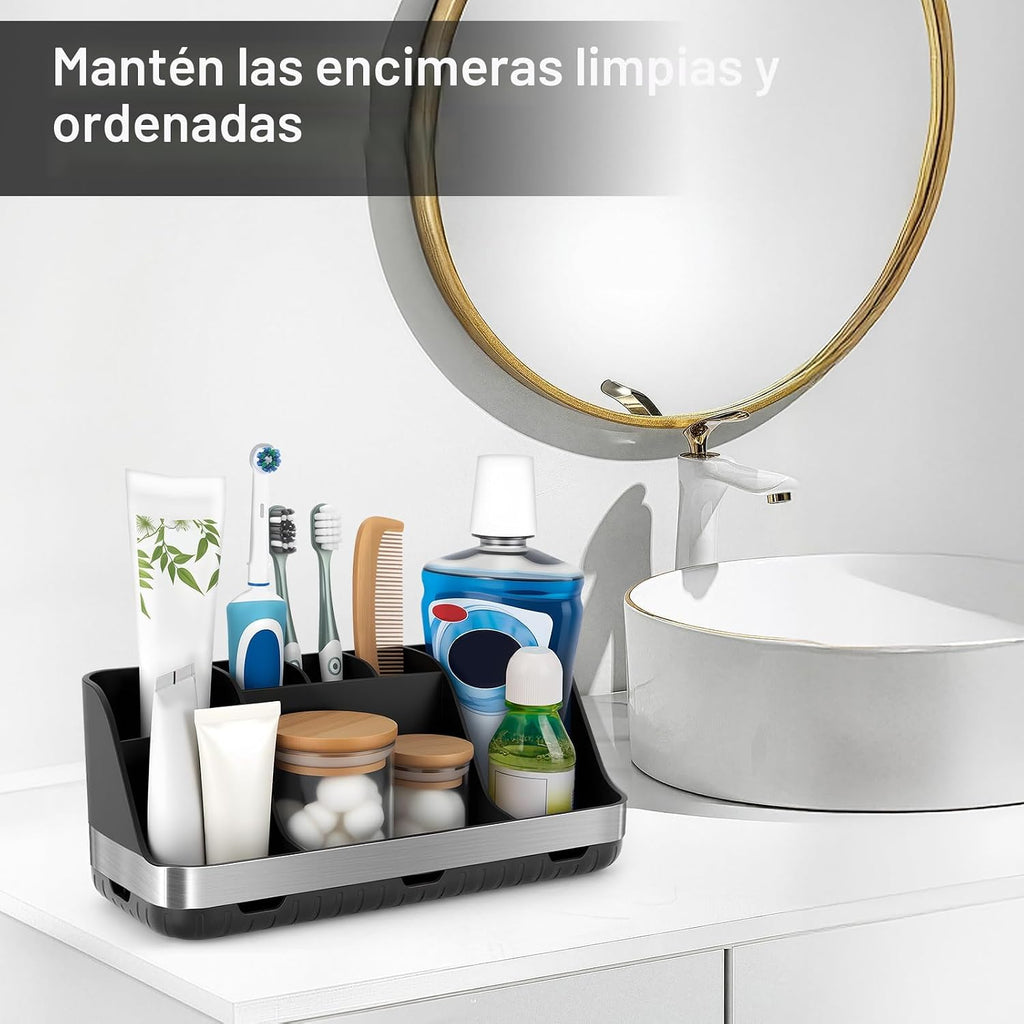 GFWARE Portacepillos de Dientes Negro - Organizador de Baño de 7 Ra...