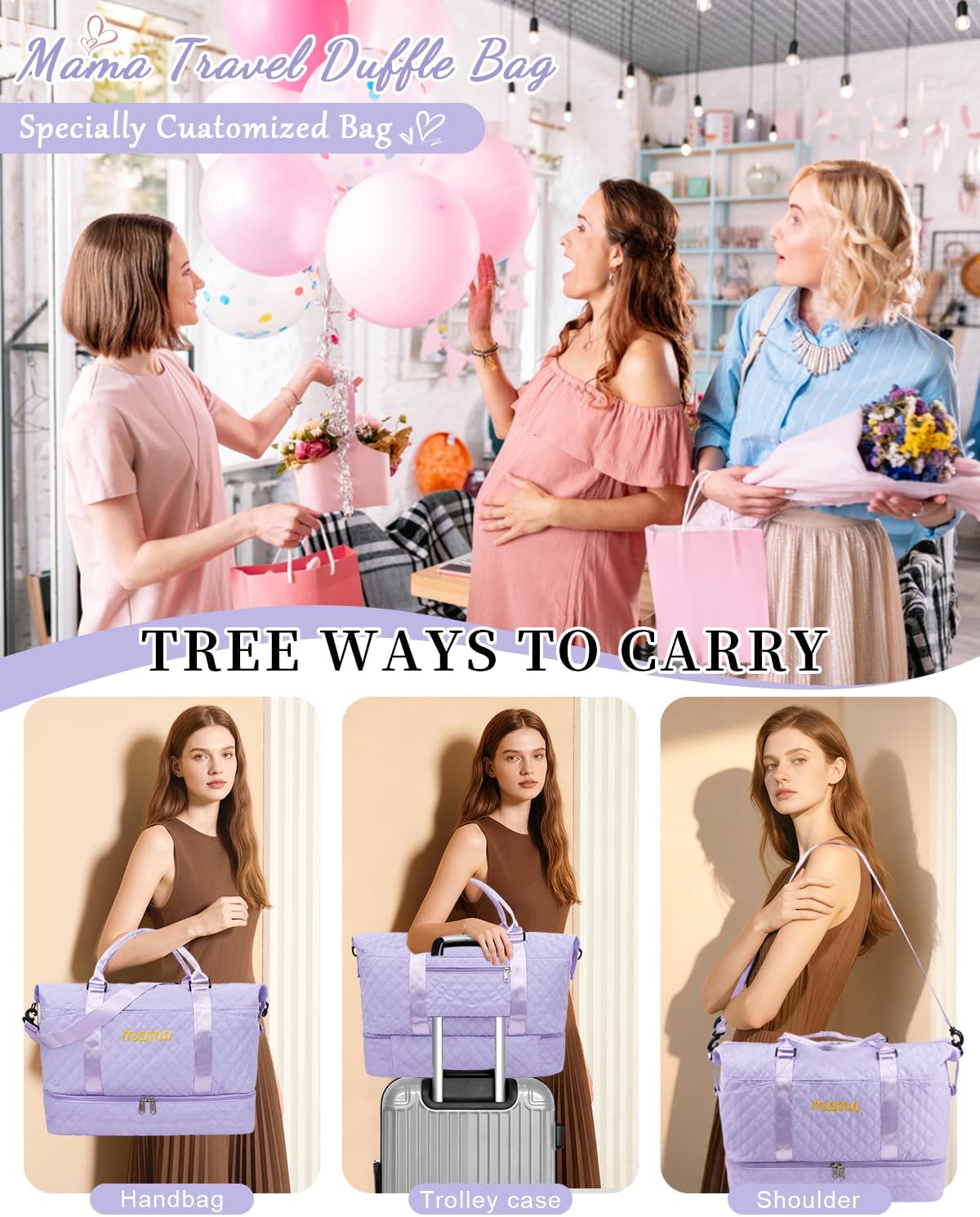 Mama Baby - Bolsa de hospital para embarazo, esencial para mujeres,...