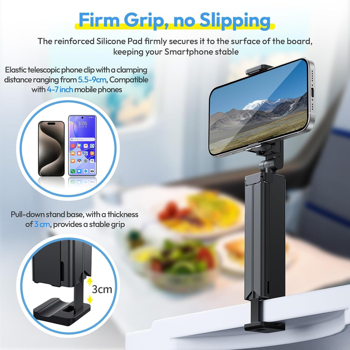 ULANZI SK-20 Soporte ajustable para teléfono móvil para escritorio,...