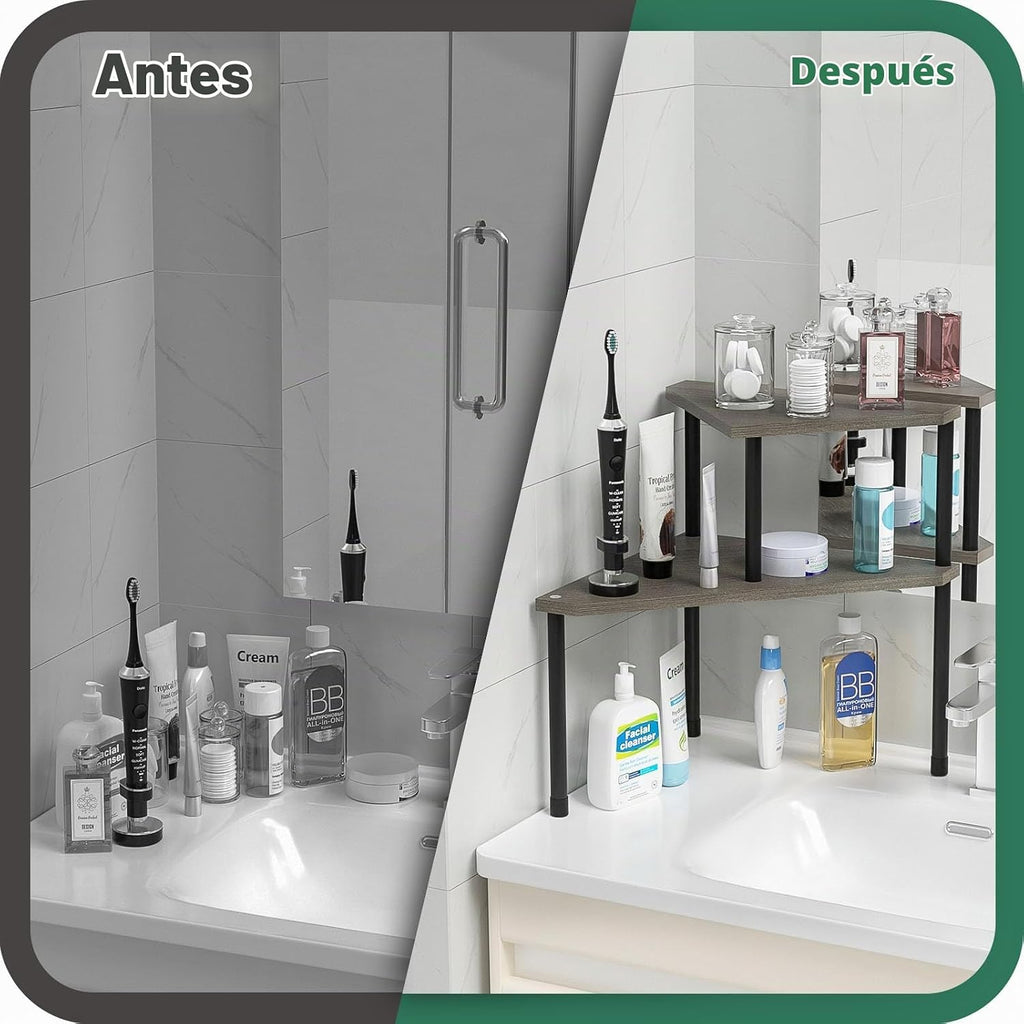 Weenson Organizador de mostrador de baño sobre el fregadero, organi...