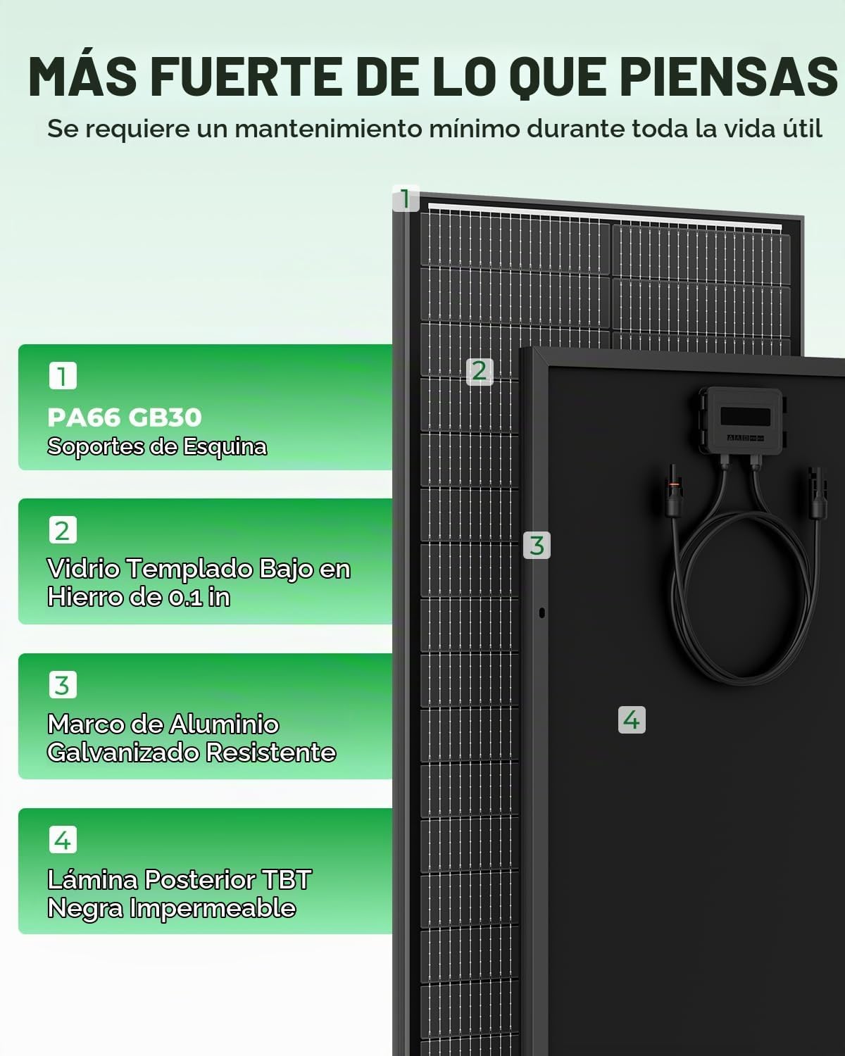 Rvpozwer Panel solar de 18BB 200 W, 2 paneles solares tipo N de 12...