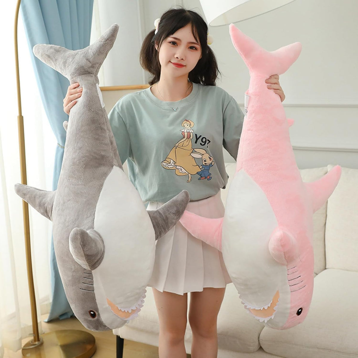 Ryttir Animales de Peluche de Tiburón Gigante XL de 31 Pulgadas, Al...