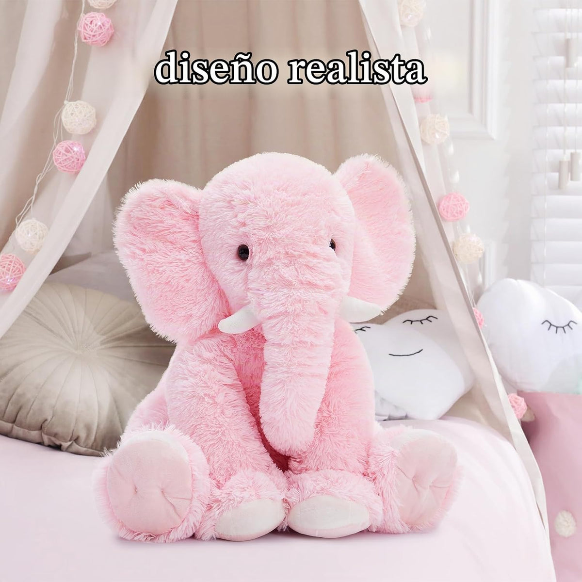 MorisMos Elefante Grande de Peluche, Elefante de 19.6 Pulgadas de P...
