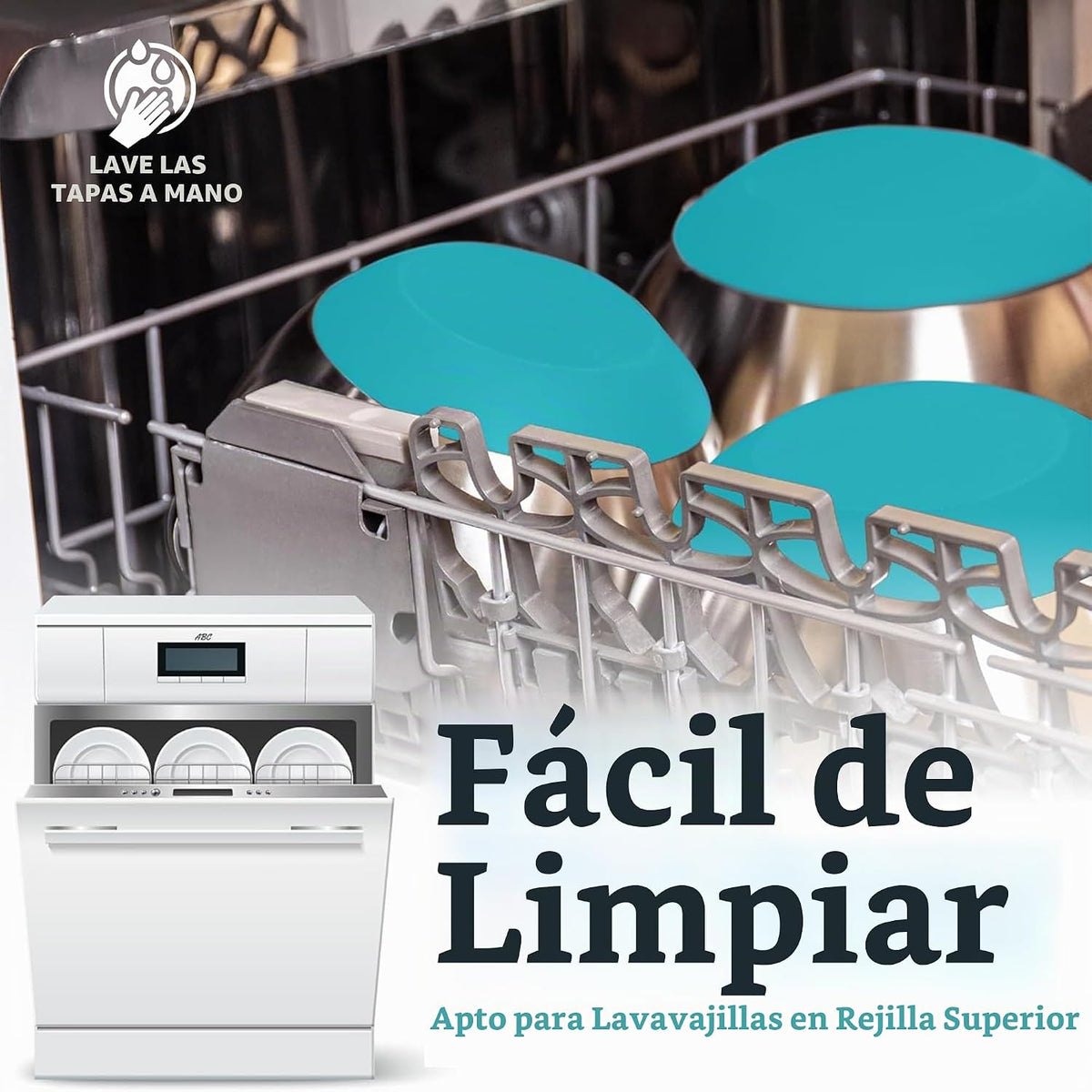PriorityChef - Juego de 6 cuencos de acero inoxidable con tapas, 7...