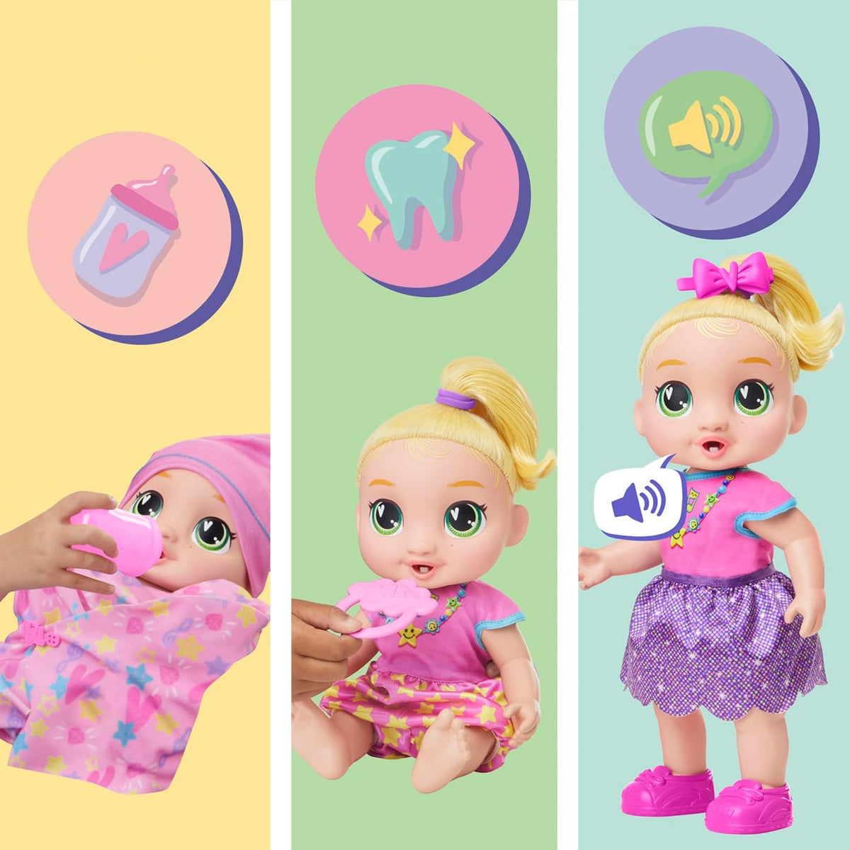 Baby Alive Baby Grows Up, LaLa GooGoo, Milestones y el primer dient...