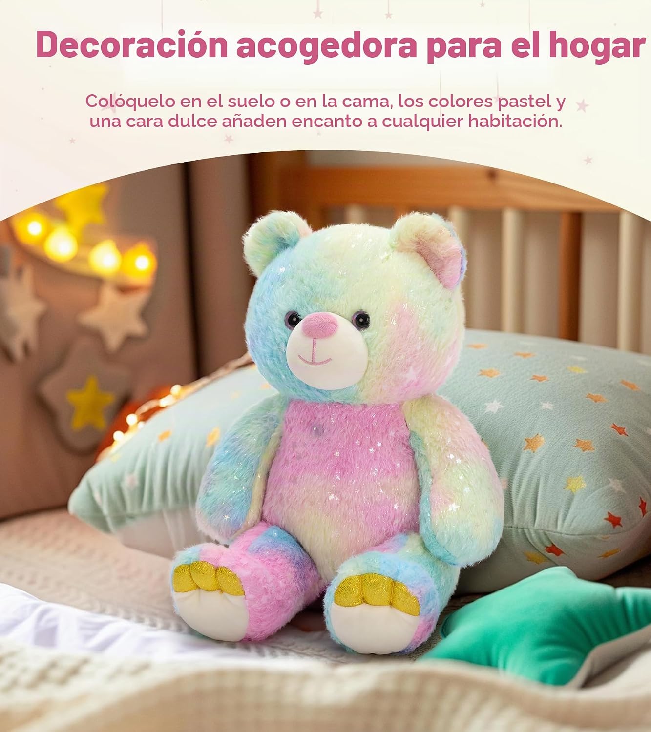 Tezituor Oso de Peluche Arcoíris Animal de Peluche, Lindo Juguete d...