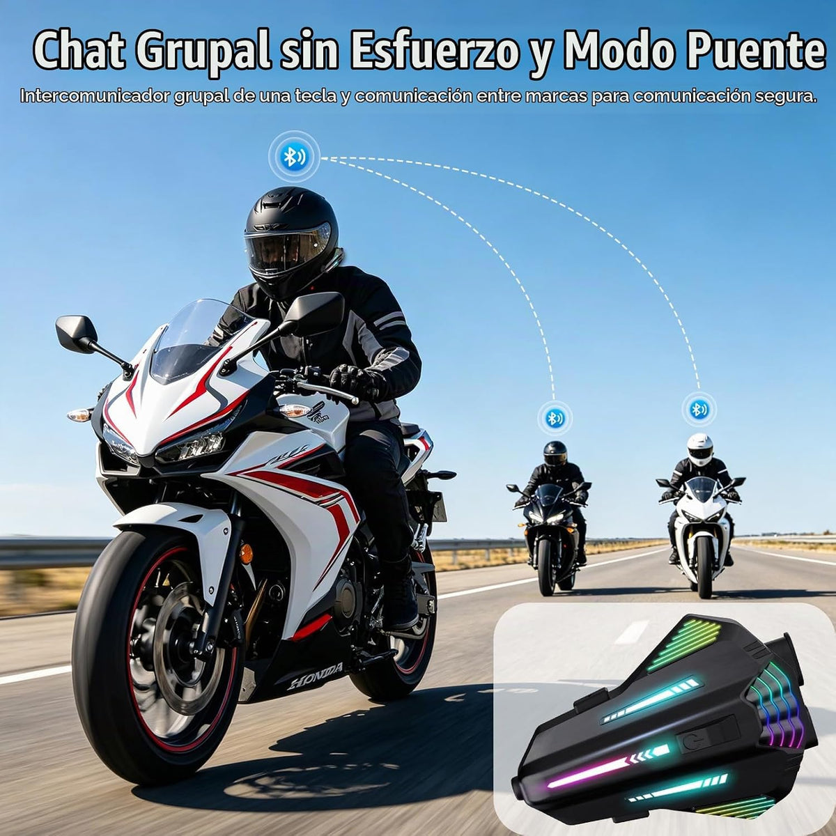 Auriculares Bluetooth para casco de motocicleta, altavoces de casco...