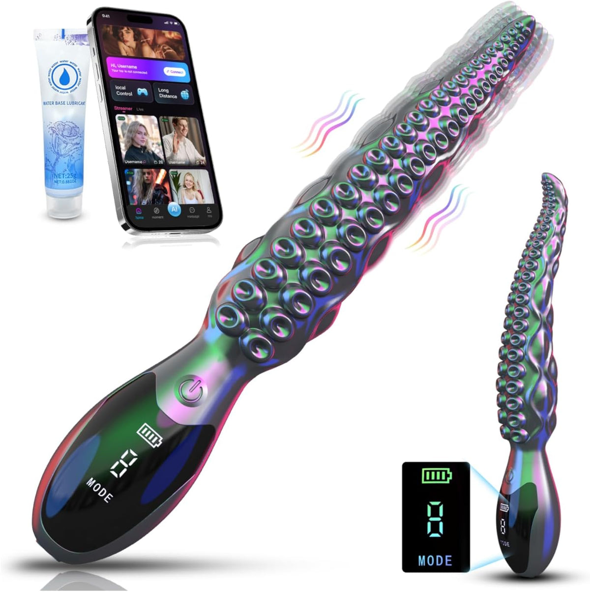 Vibrador de tentáculo de pulpo, juguetes sexuales, vibrador de sili...