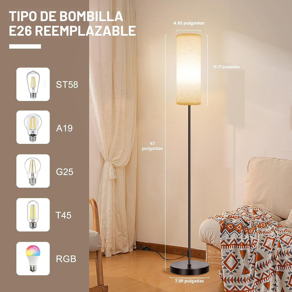 FRIDEKO HOME Lámpara de pie, iluminación ambiental que cambia de co...