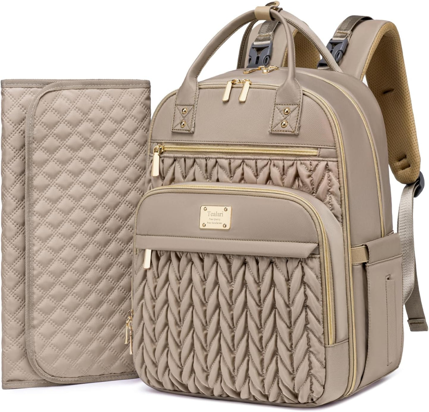 Tealari Mochila para pañales, elegante bolsa de pañales para bebé,...