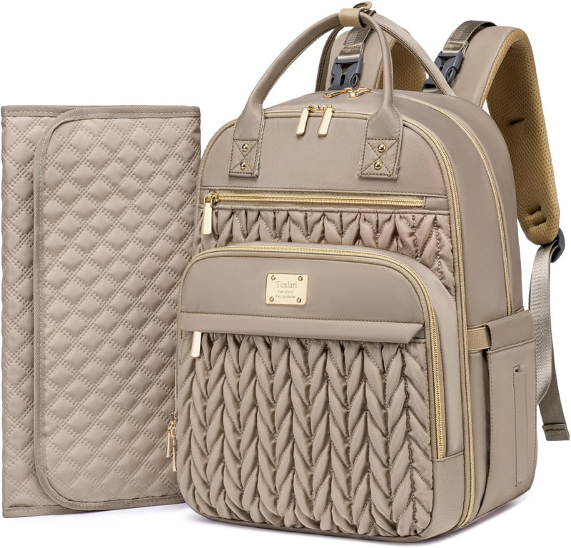 Tealari Mochila para pañales, elegante bolsa de pañales para bebé,...