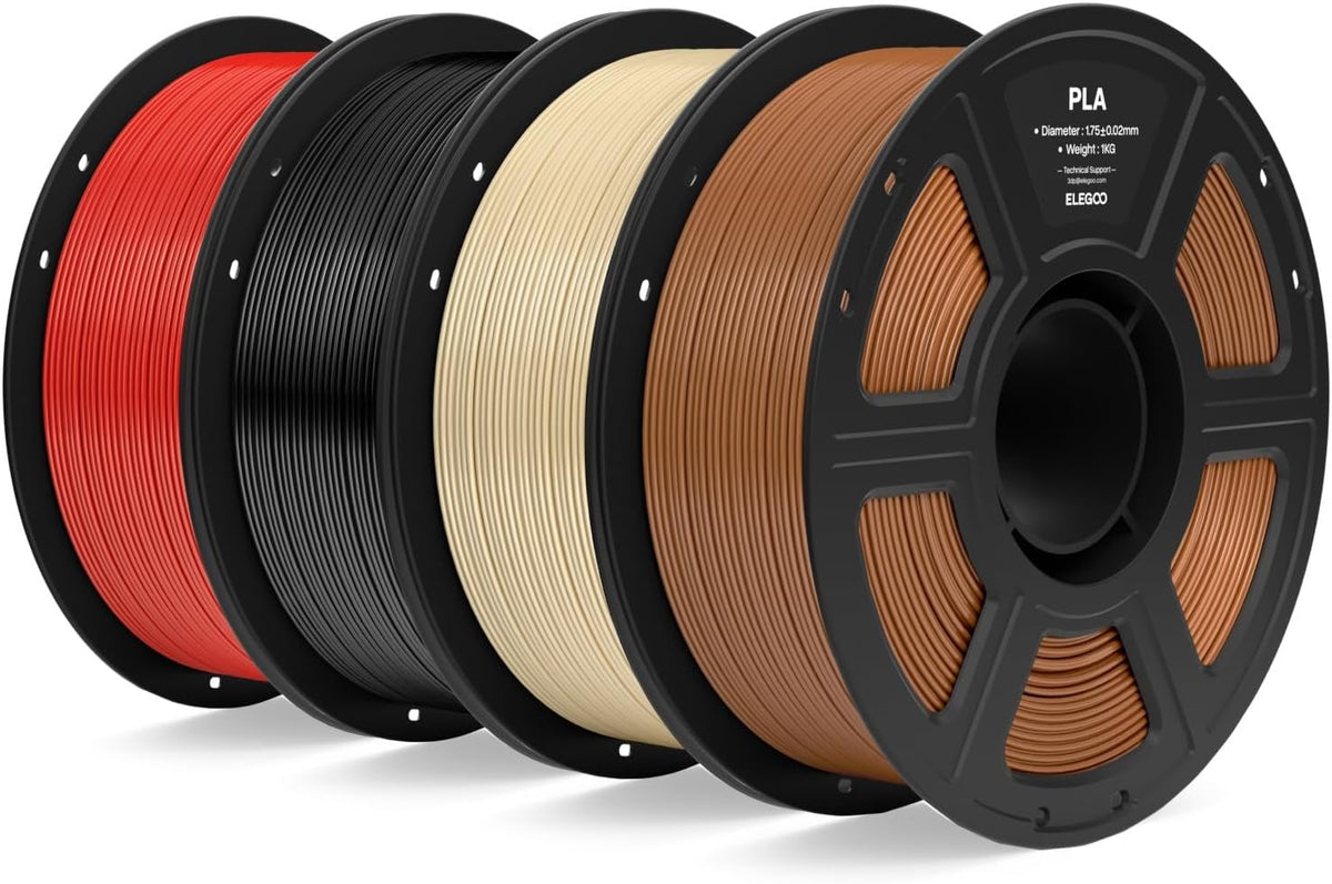ELEGOO Paquete de filamento PLA para impresora 3D, 8.8 lbs, marrón\...