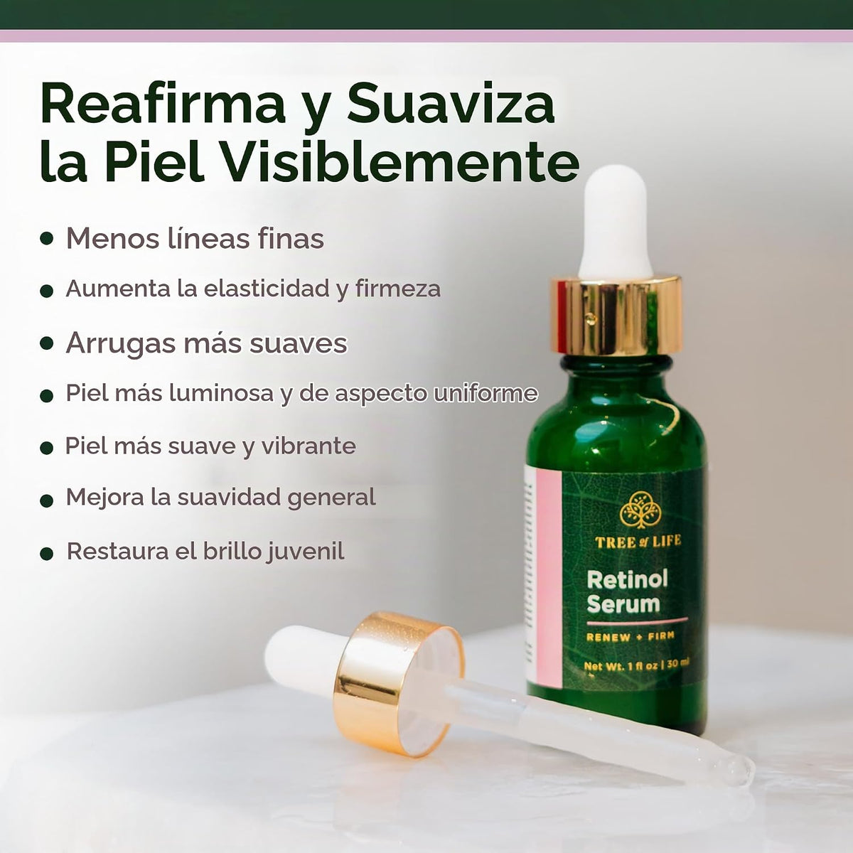 Tree of Life Set de cuidado de la piel de suero facial, ácido hialu...