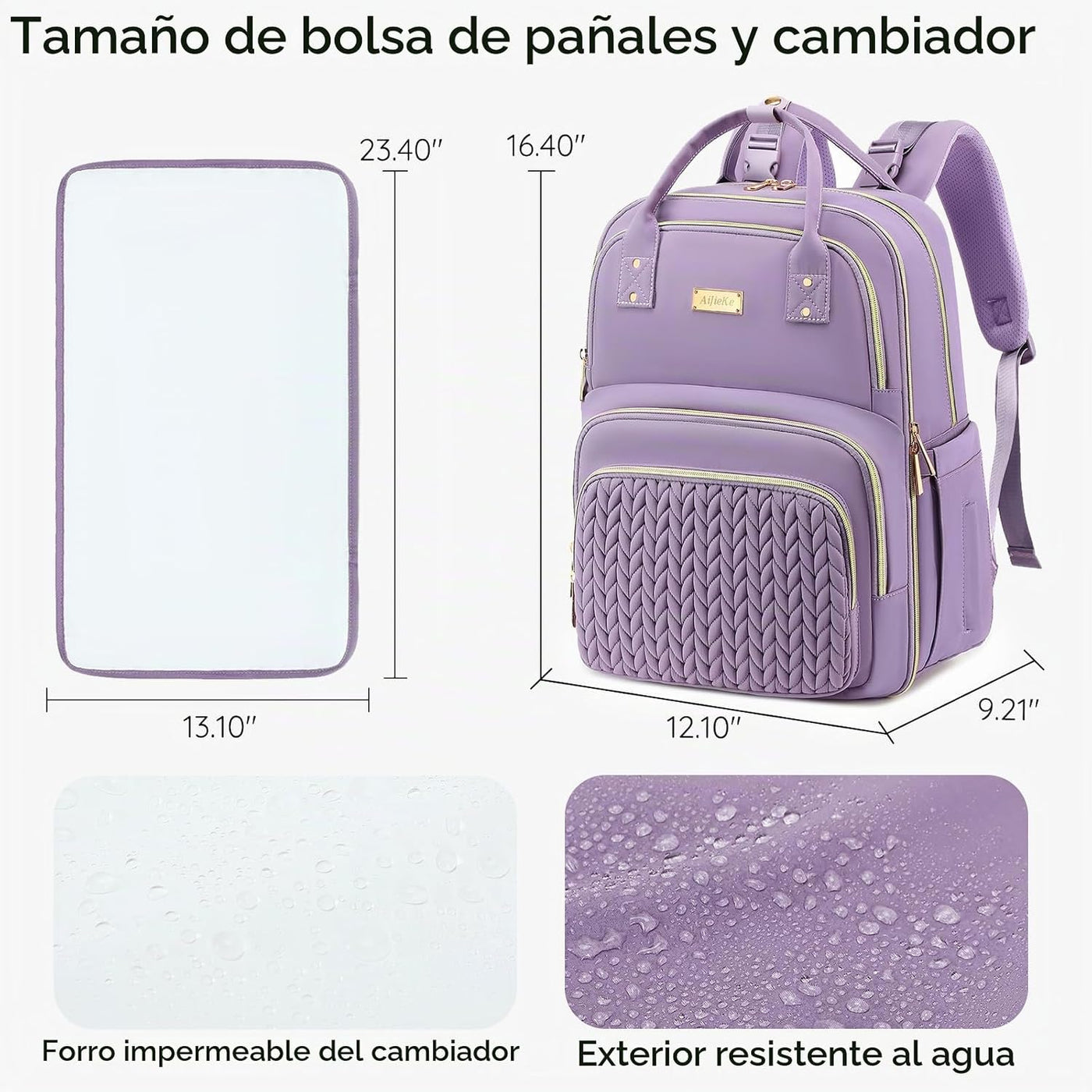 Mochila para pañales, grande, multifuncional, para niños, niñas y b...