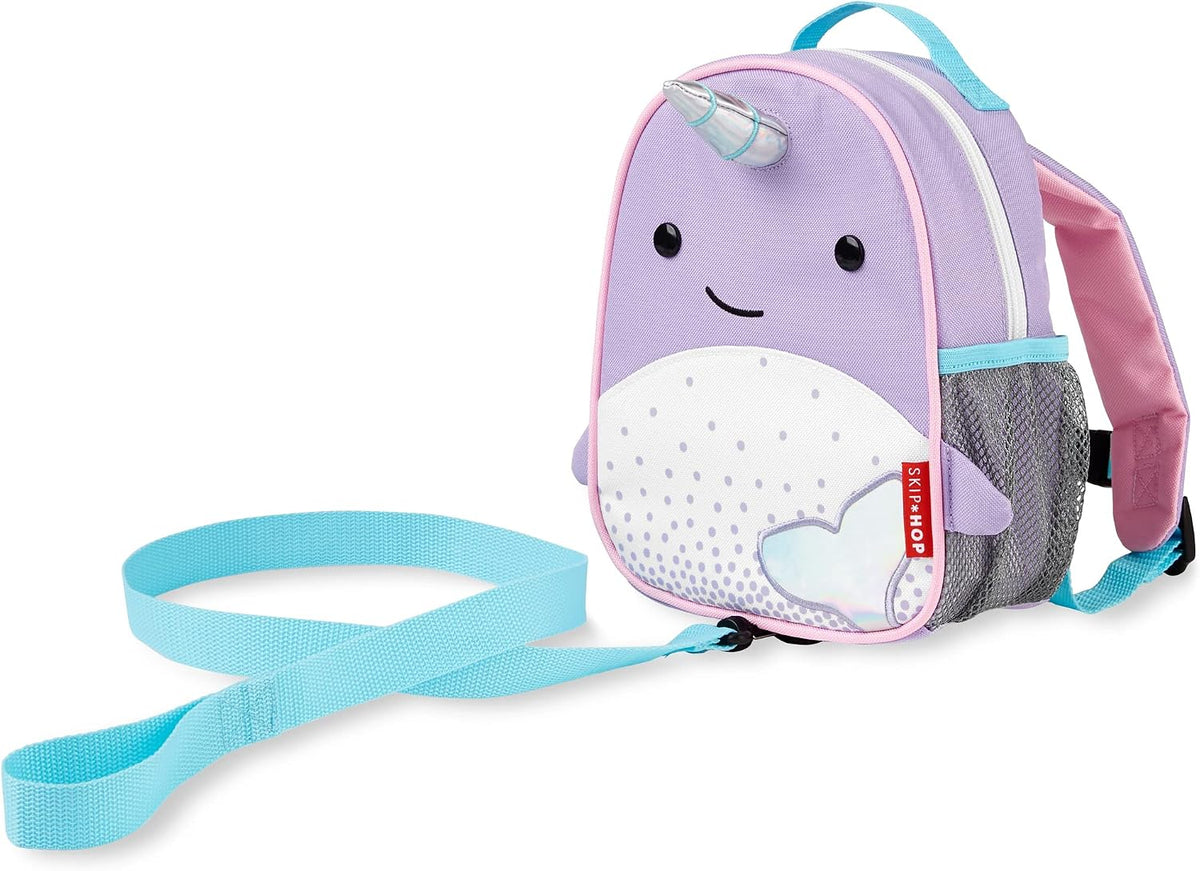 Mochila con correa para niños pequeños Skip Hop, zoológico, narval
