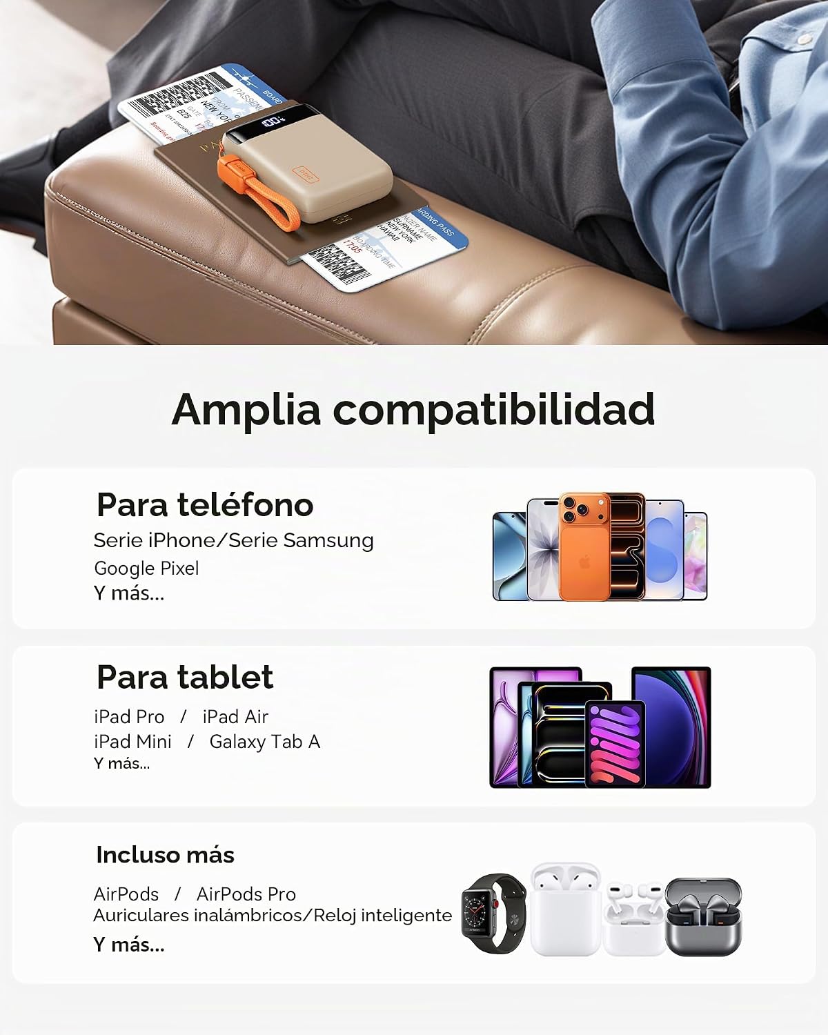 INIU Cargador portátil, banco de carga rápida más pequeño del poder...