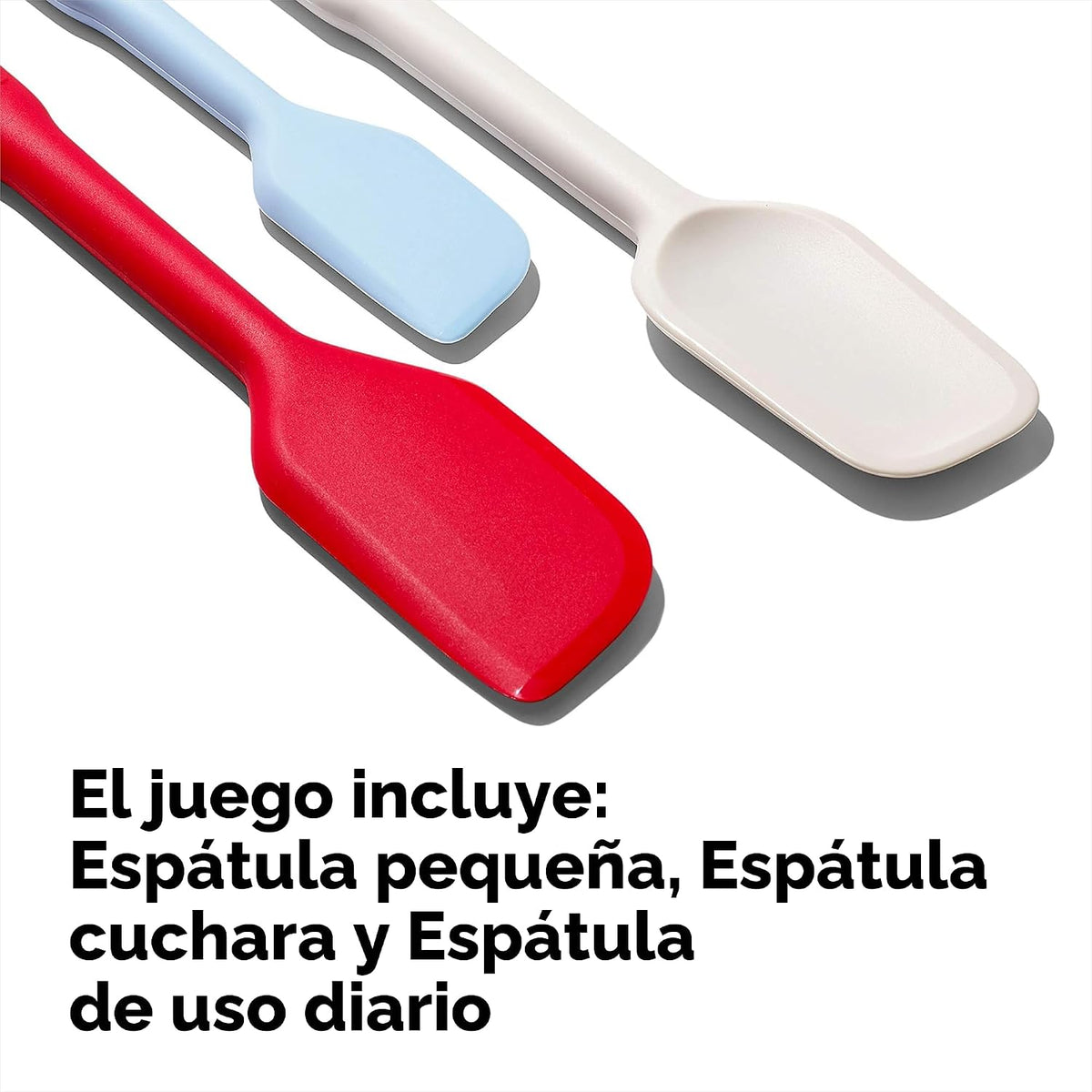 OXO Good Grips Set de espátula de silicona de 3 piezas, talla única...