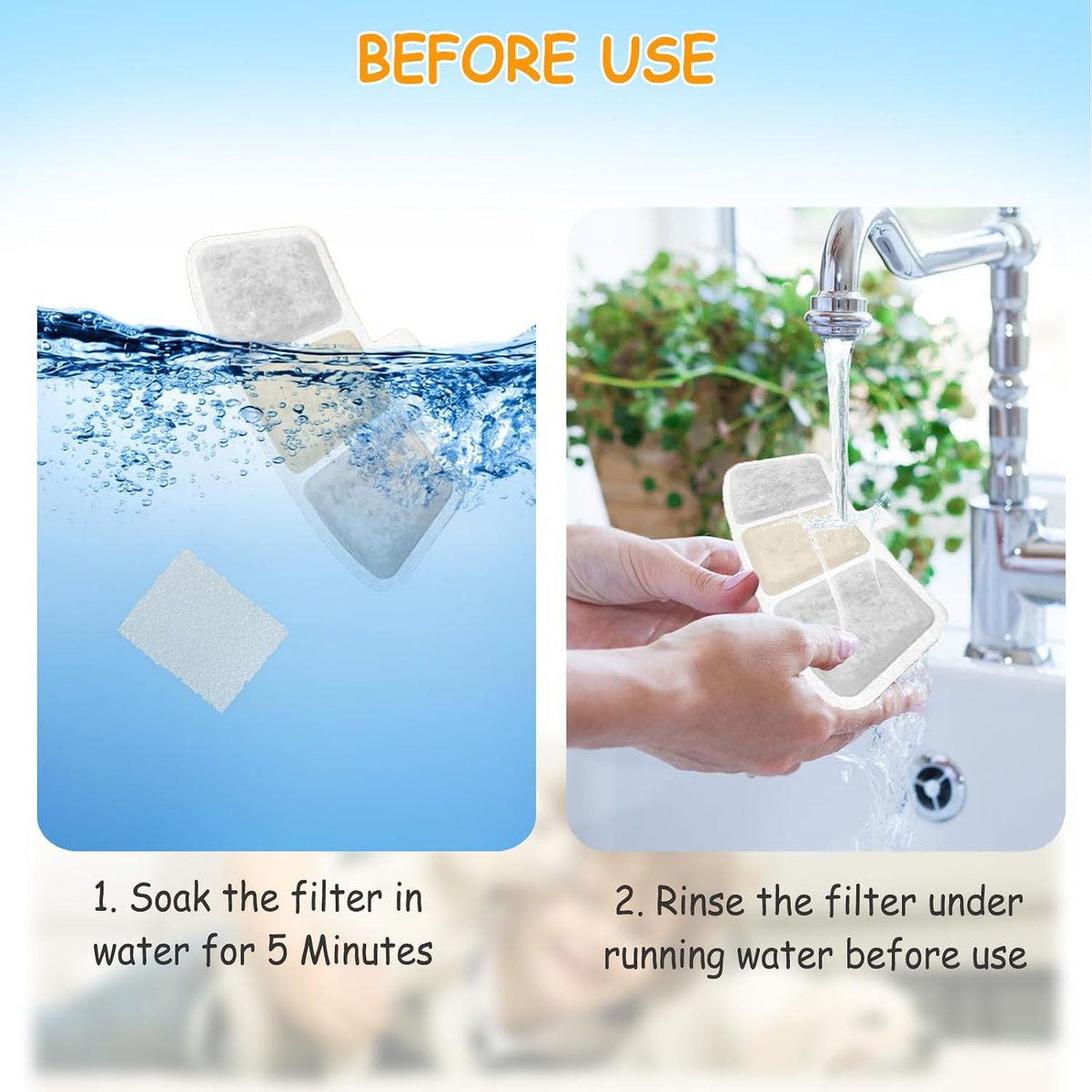 PW04 - Paquete de 12 filtros inalámbricos para fuente de agua dura,...