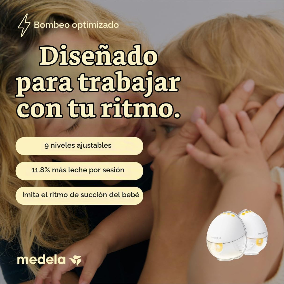 Medela Motion InBra - Extractor de leche eléctrico manos libres | T...
