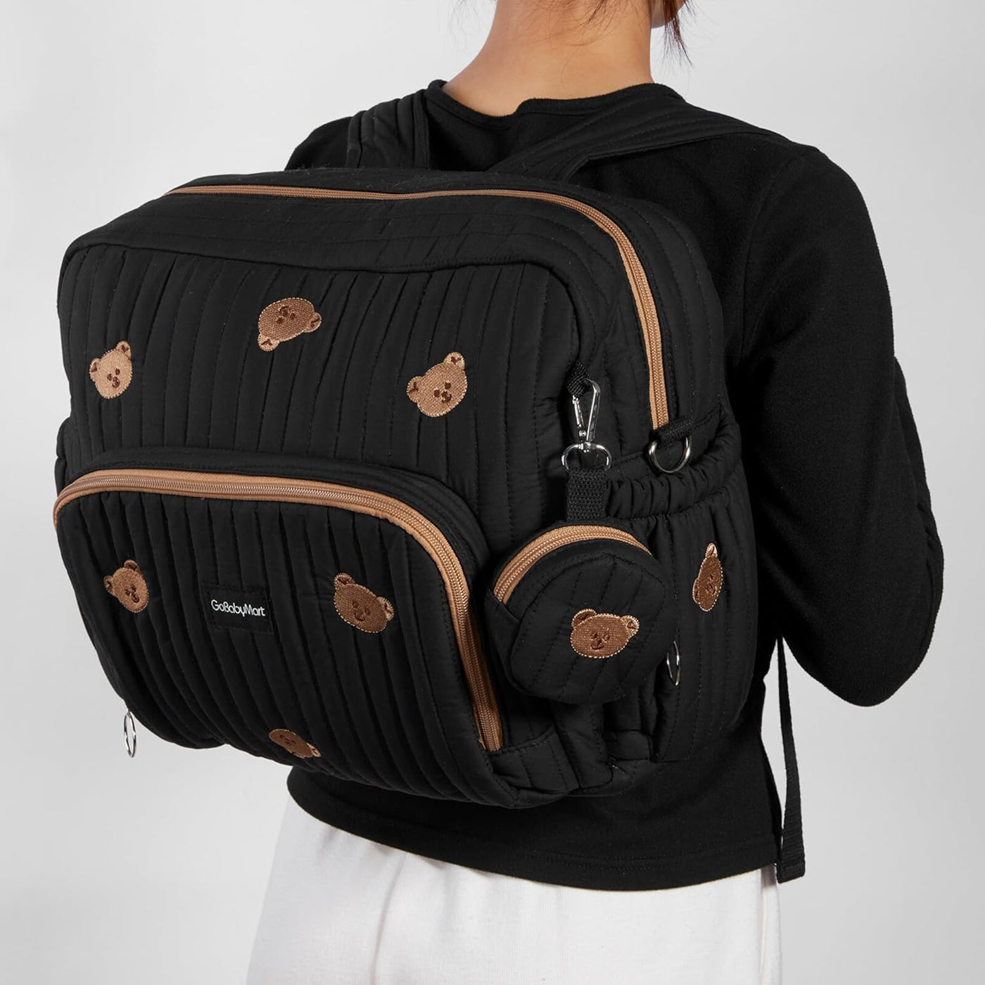GOBABYMART - Mochila para pañales con cambiador, bolsa de viaje par...
