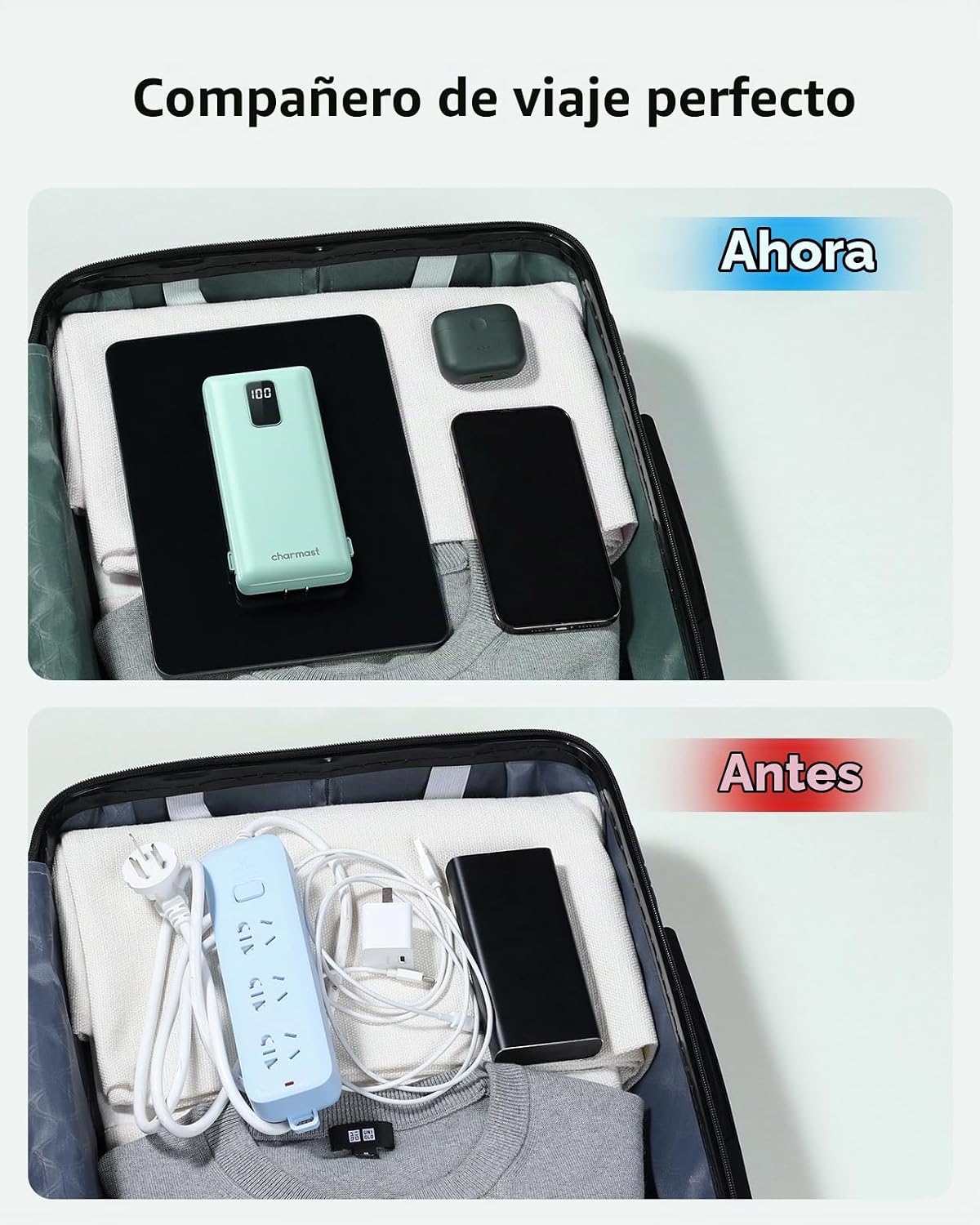 charmast Banco portátil 10000mAh del poder del cargador con el ench...