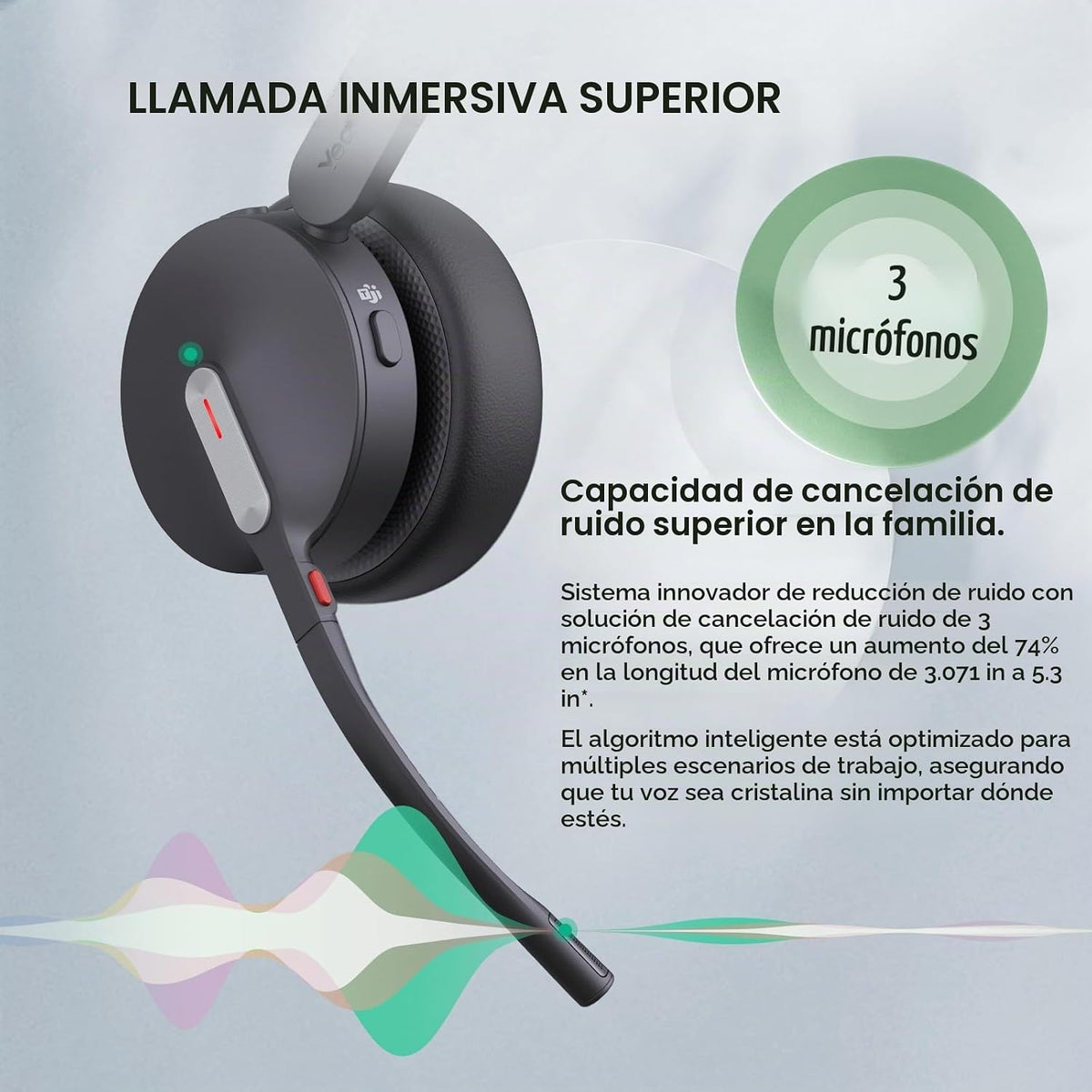 Yealink BH70 Teams Auriculares Bluetooth con micrófono para el Trab...