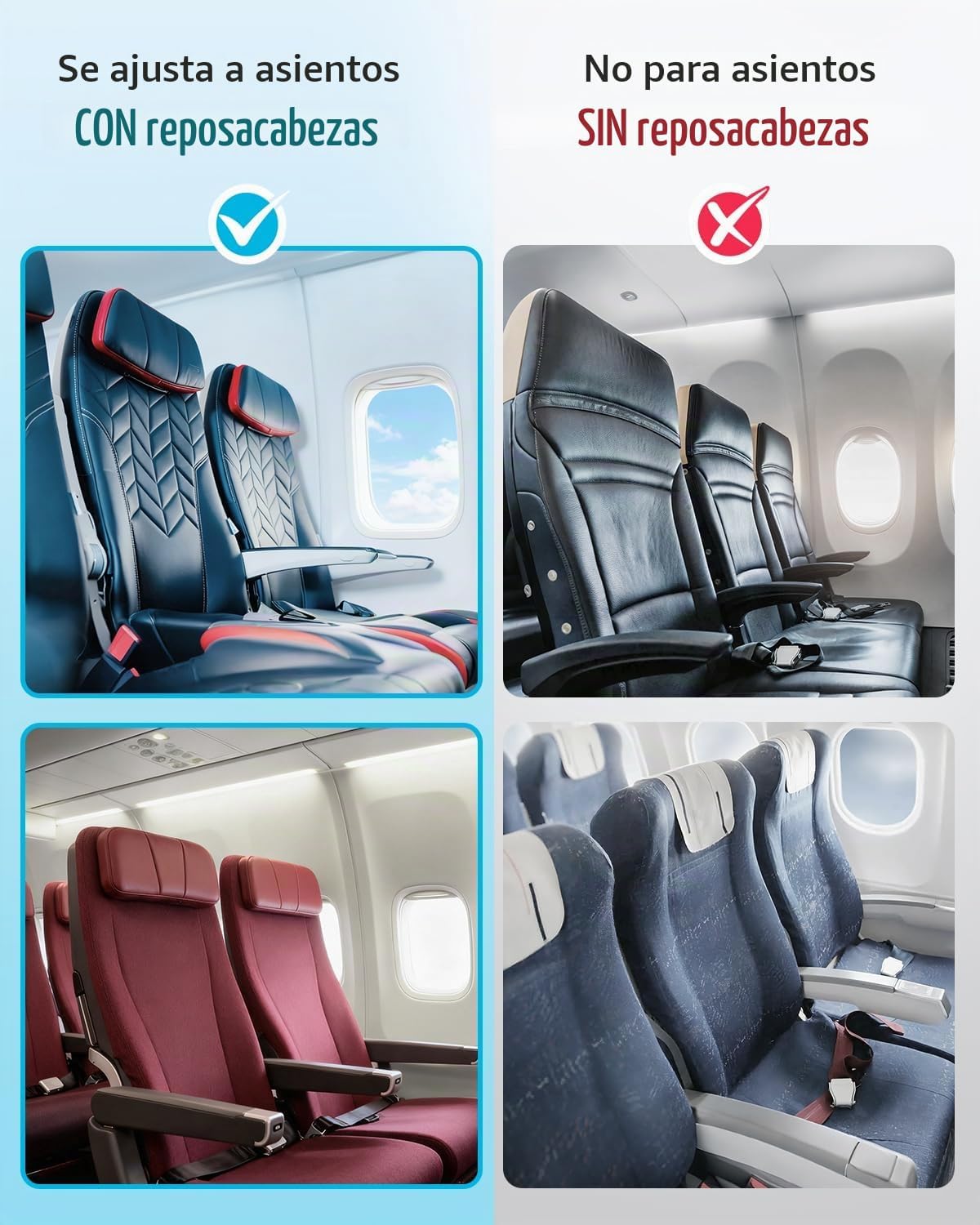 YFONG Almohada de viaje para aviones de vuelo largo, combinación de...