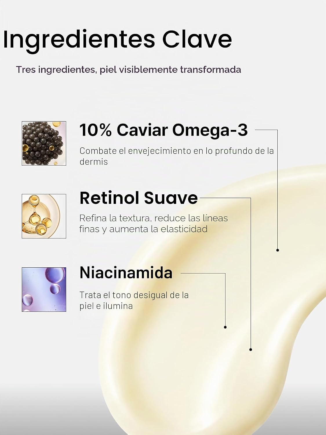 Caviar Glow Suero suavizante, suero de retinol coreano para cuidado...