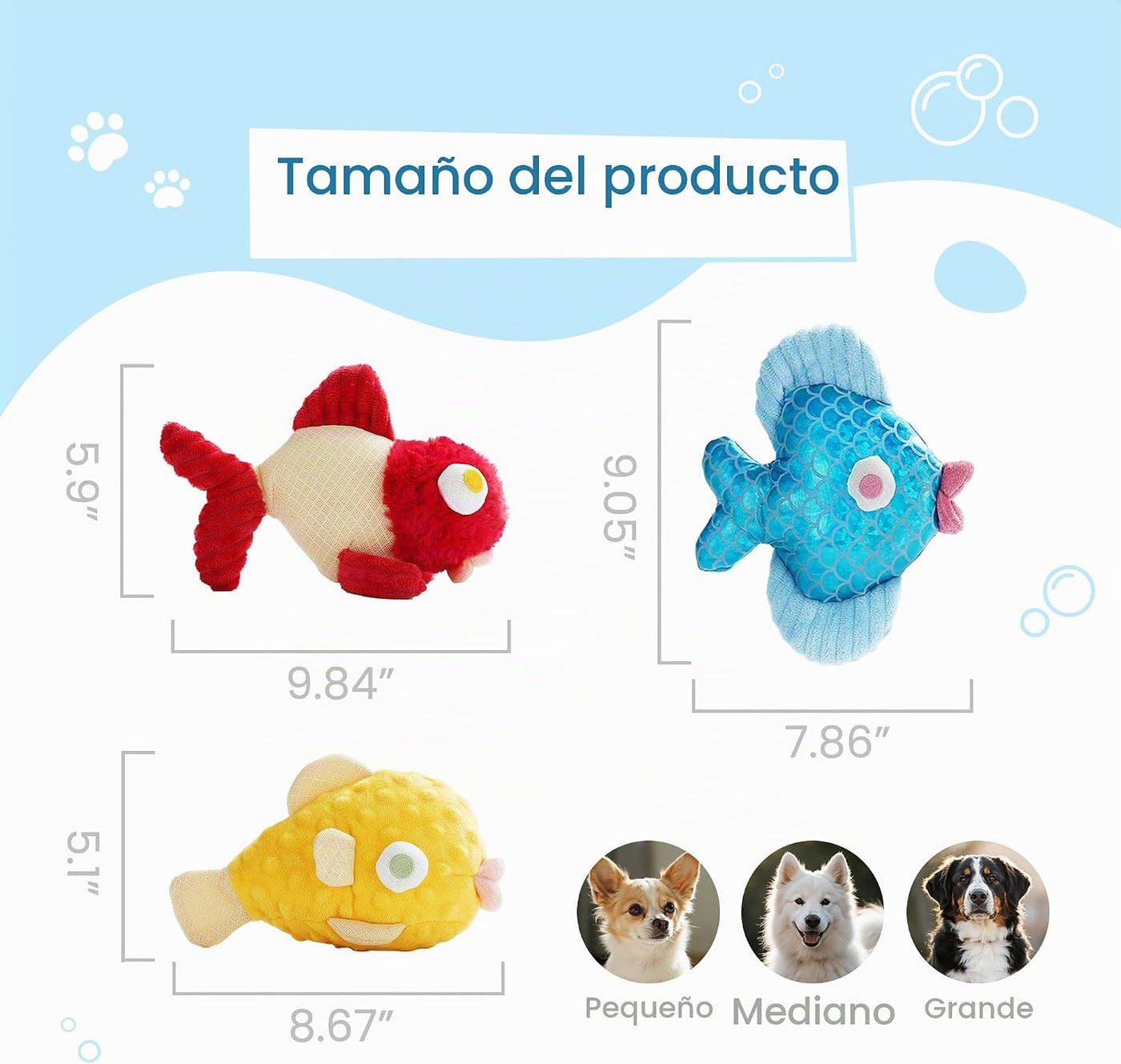 Nocciola - Juguetes resistentes para perros, juguetes chirriantes p...