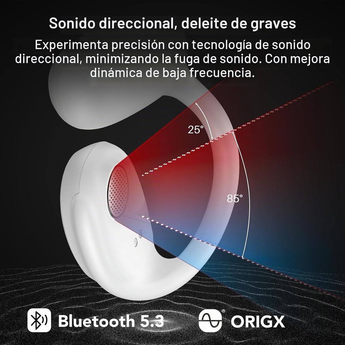 TOZO OpenEgo Auriculares abiertos 80H Bluetooth 5.3 Auriculares dep...