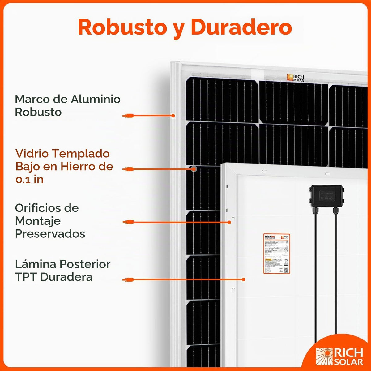 RICH SOLAR Panel solar monocristalino de 200 vatios y 12 voltios, p...