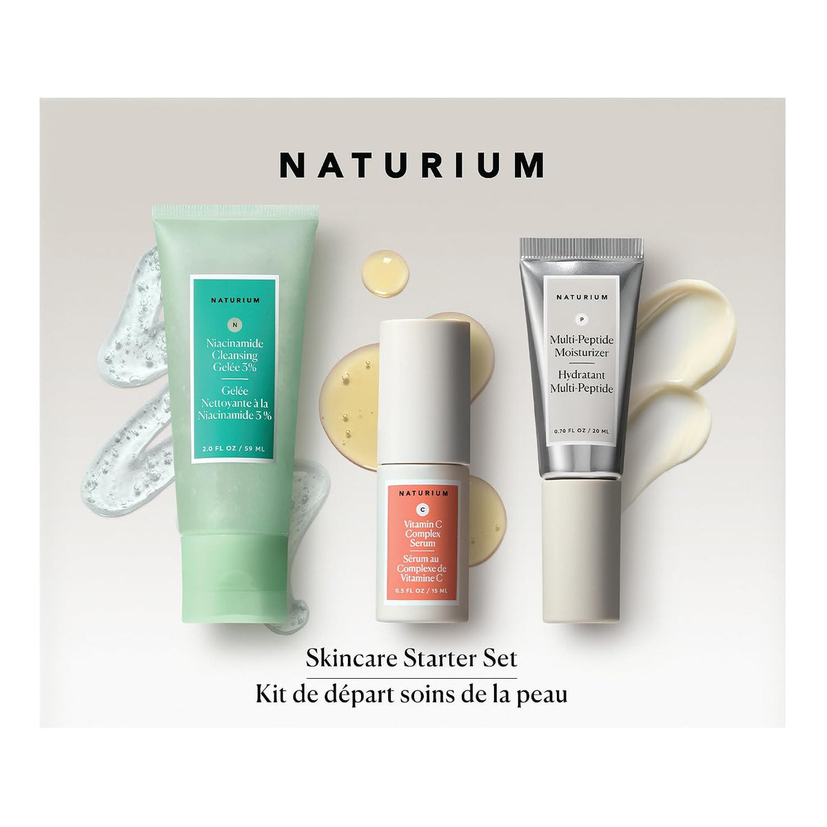 Naturium Skincare Starter Set, 3 piezas de rutina de cuidado de la...