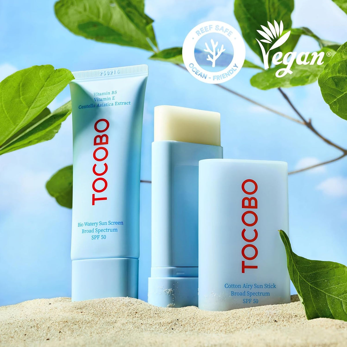 TOCOBO Korean Suncare Dual UV Set (Cotton Airy Sunstick+Bio Watery...