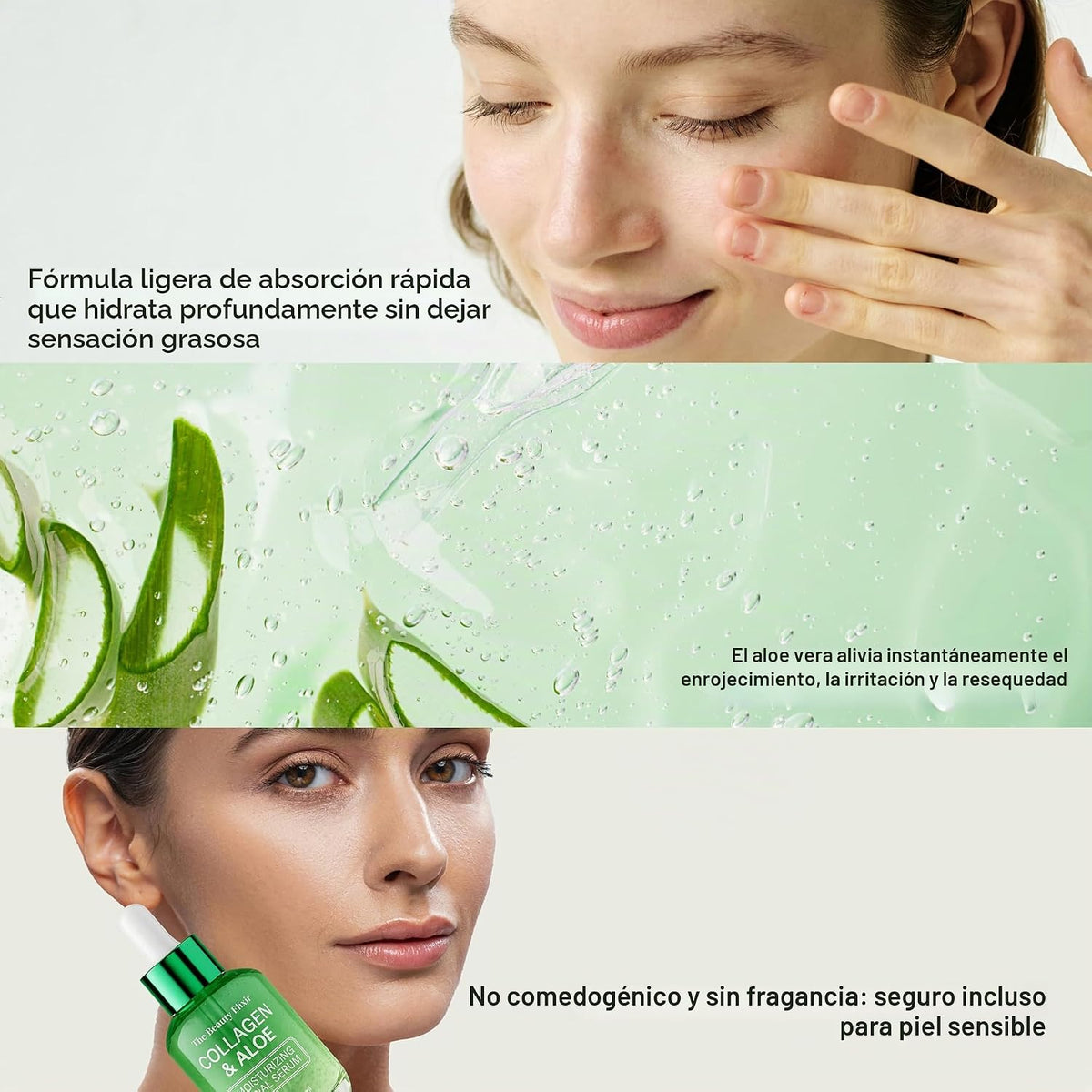 The Beauty Elixir Suero de Aloe y Colágeno para el Rostro - Probado...