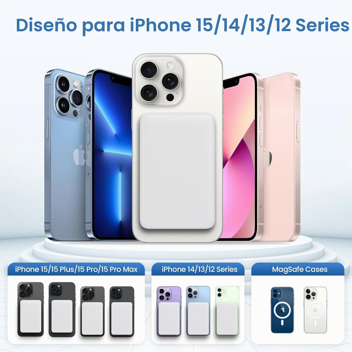Cargador portátil magnético de 10800 mAh para batería Magsafe, banc...