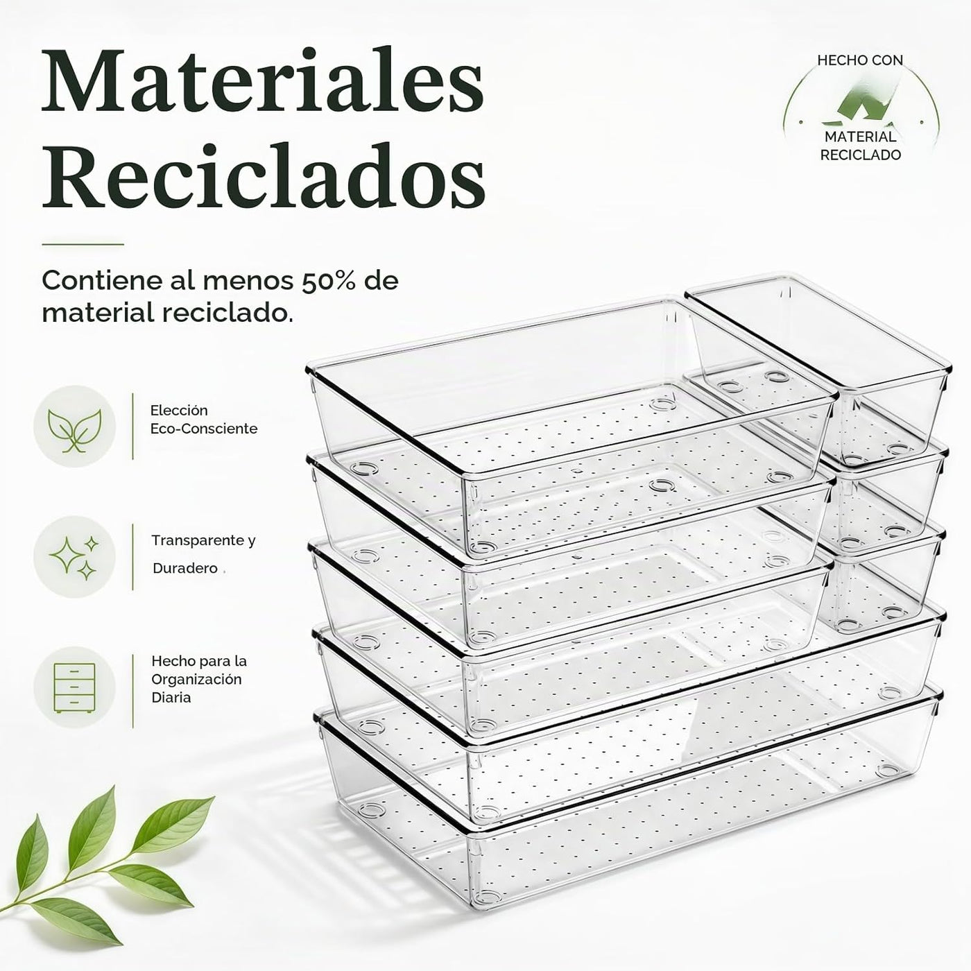 CHOWAY - Paquete de 8 bandejas organizadoras grandes de plástico |...
