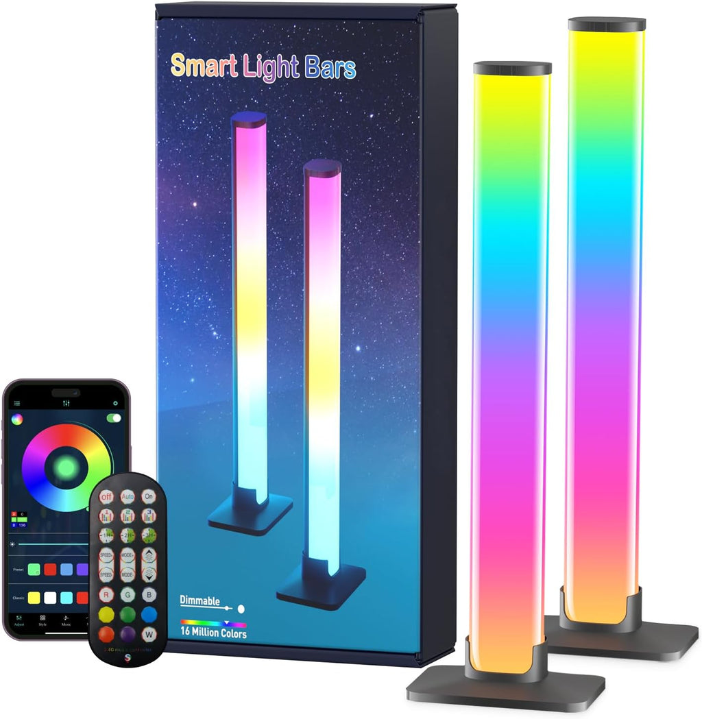 Barhootao Barra de luz RGB, barra de luz LED inteligente para habit...