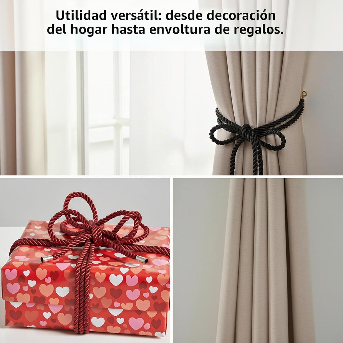 Cuerda de seda suave, juego de cordón de nailon satinado de 0.315 p...