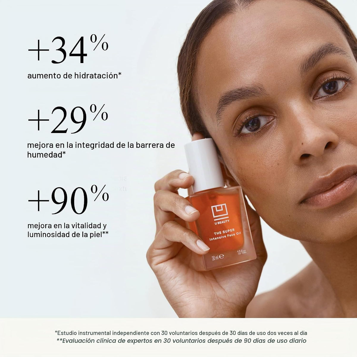 U Beauty Aceite facial súper intensivo - Hidratante de ácido hialur...