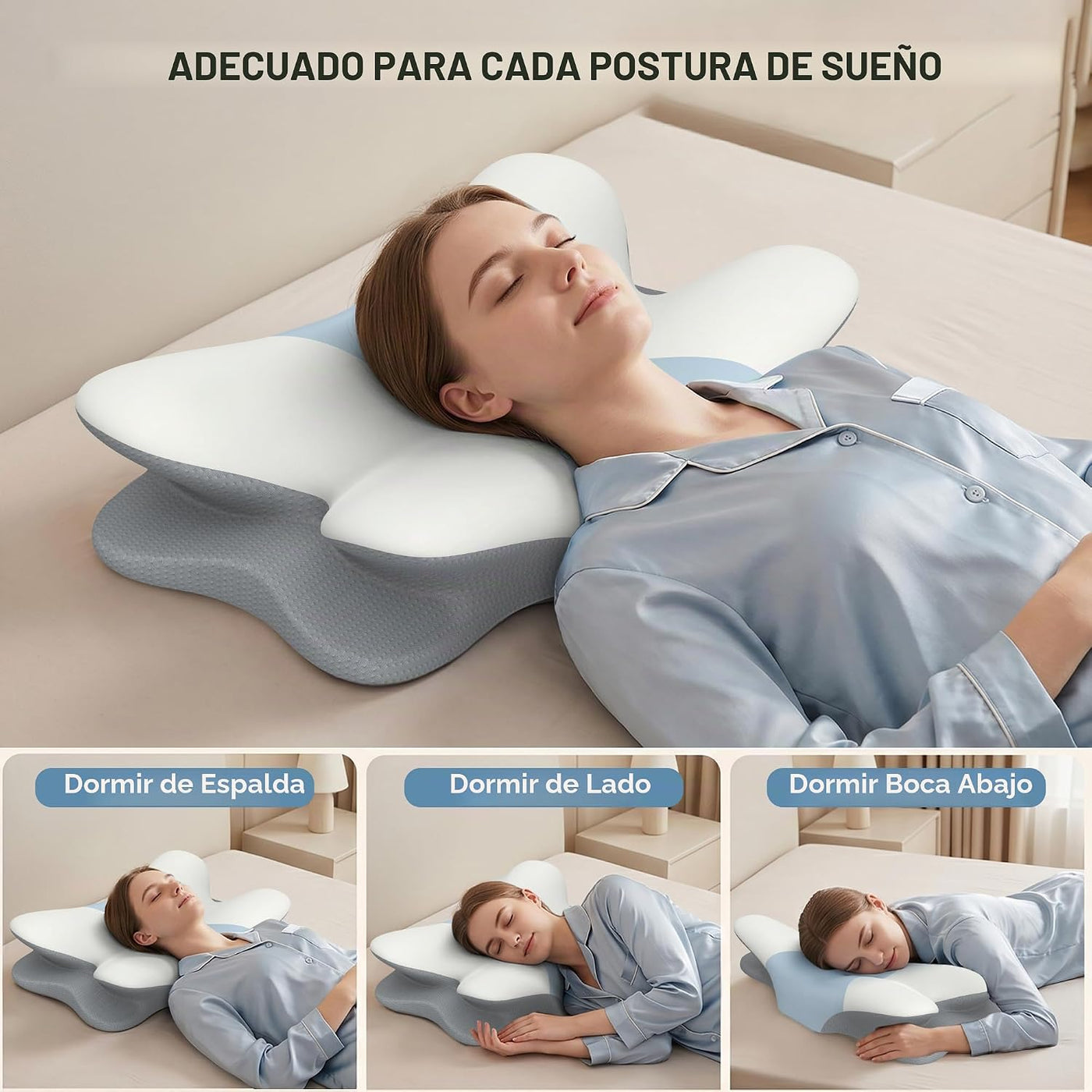 Almohada cervical para el cuello \u2013 Almohadas de espuma viscoel...