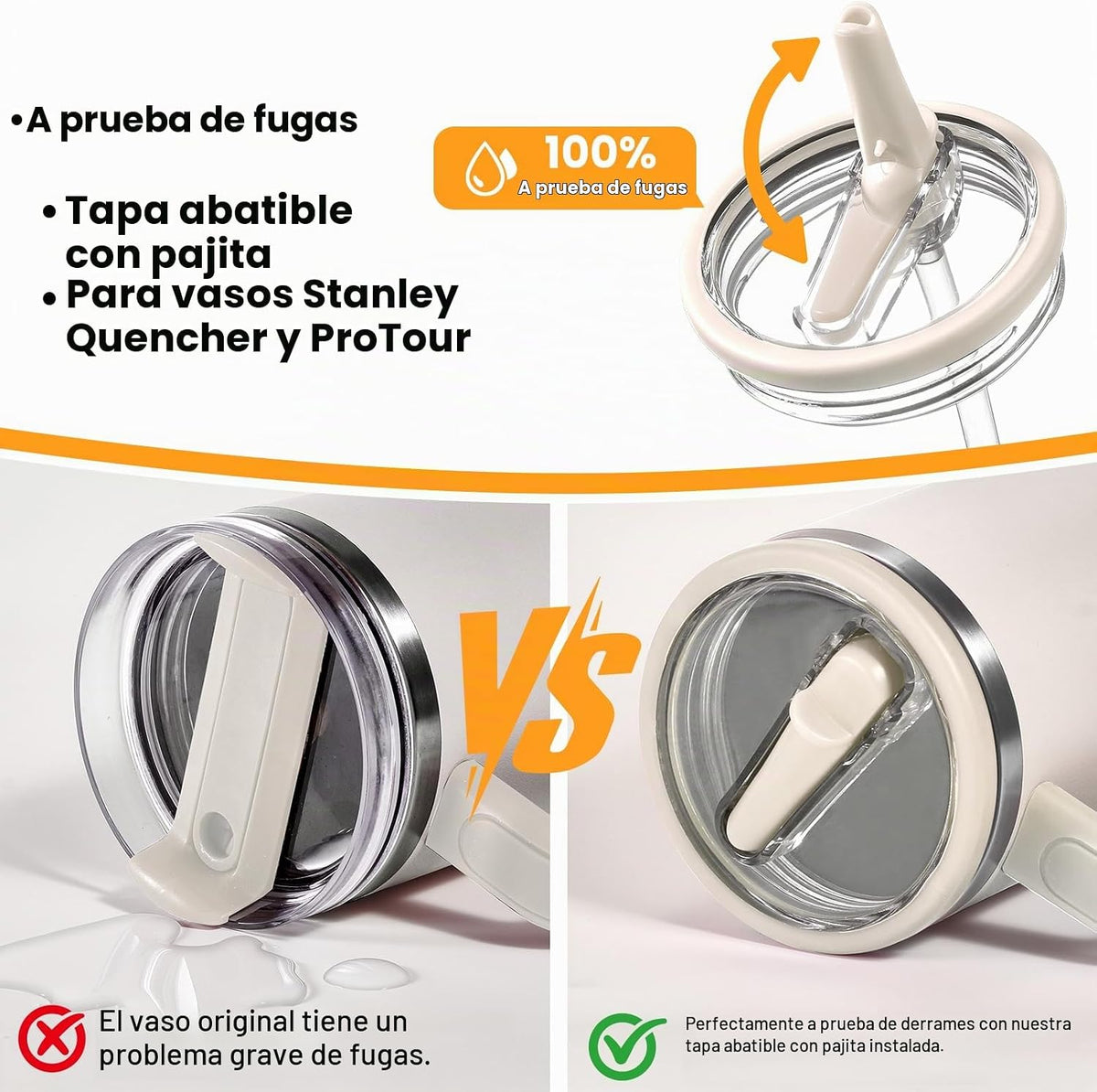 ANTAND Stanley - Juego de 2 tapas de repuesto de 40 onzas solo para...